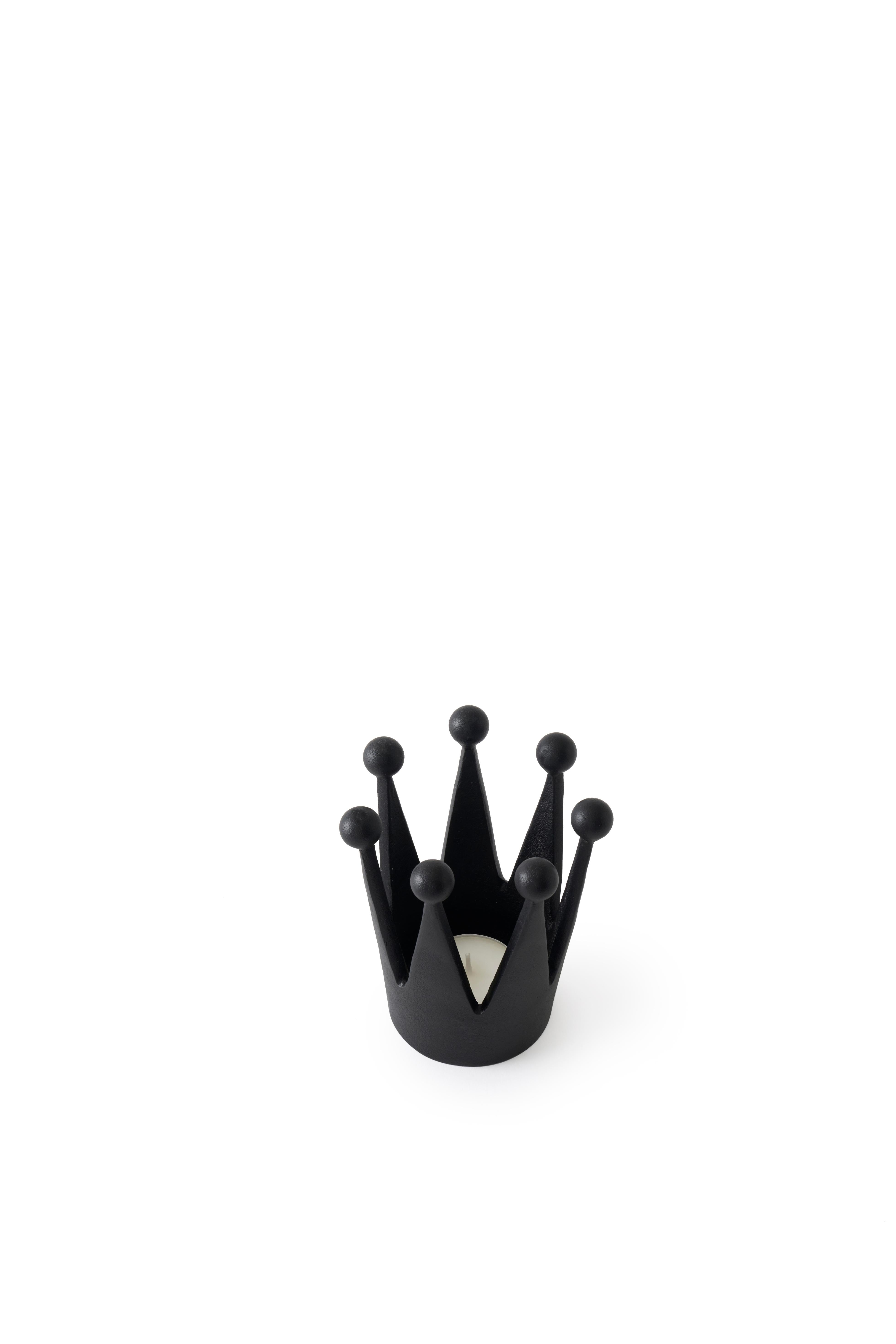 Dekorácia CAST CROWN čierna