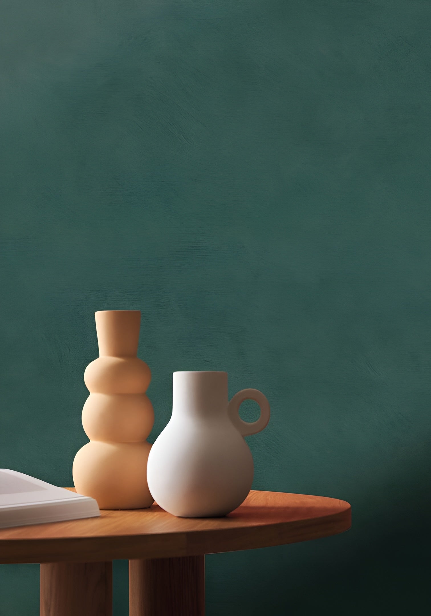 Štruktúrovaná tapeta napodobňujúca plátno ARGILE - TMAVO ZELENÁ anglická zelená