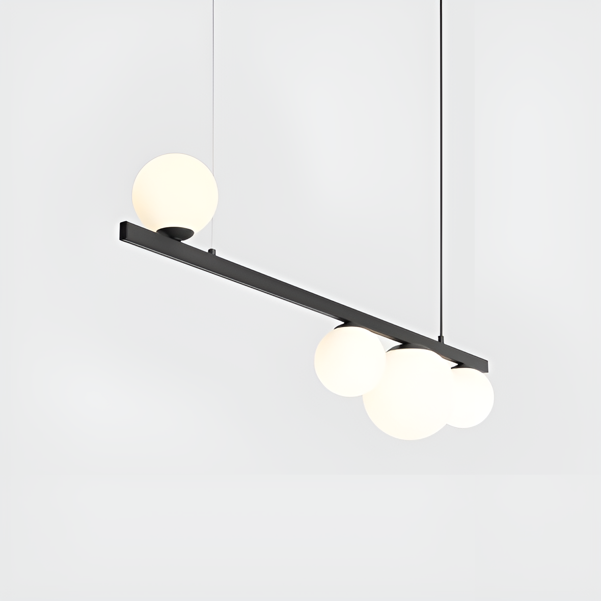 Black hanging lamp.