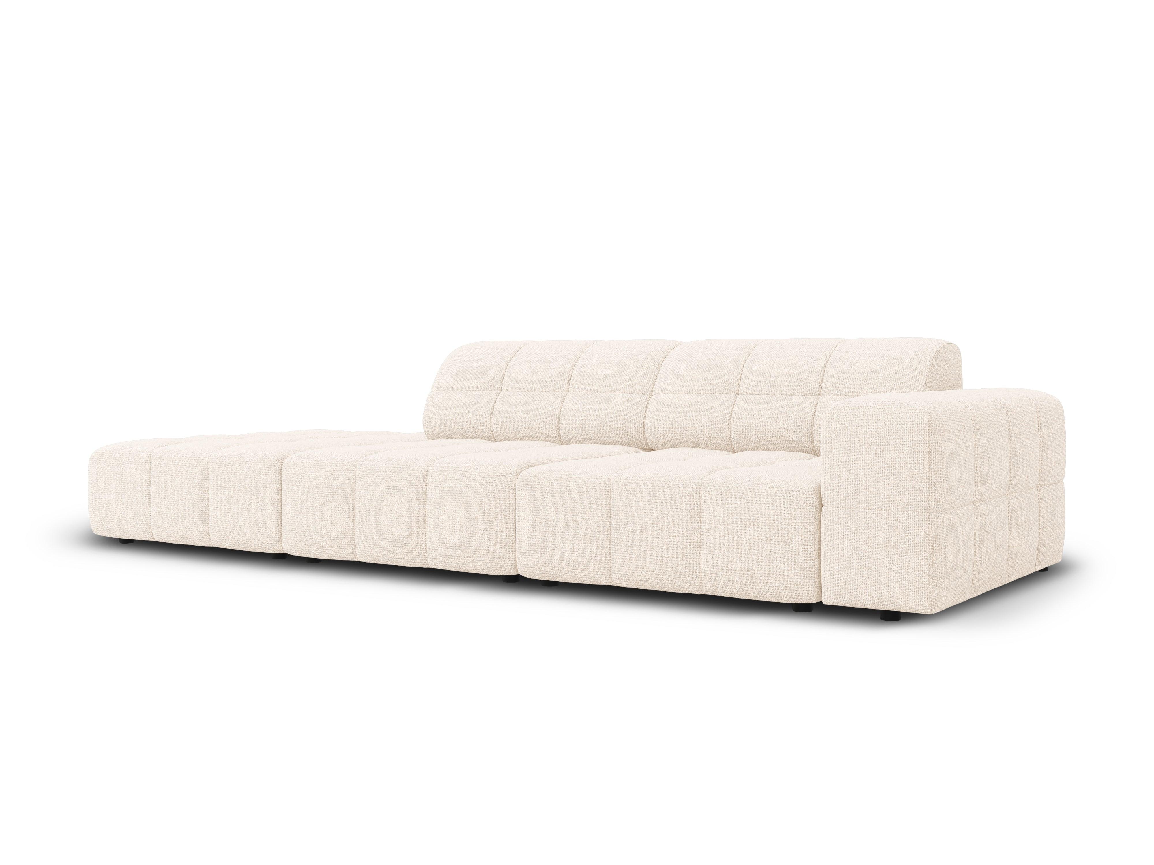 Sofa left 3 seater CHICAGO light beige chenille Cosmopolitan Design Eye on Design