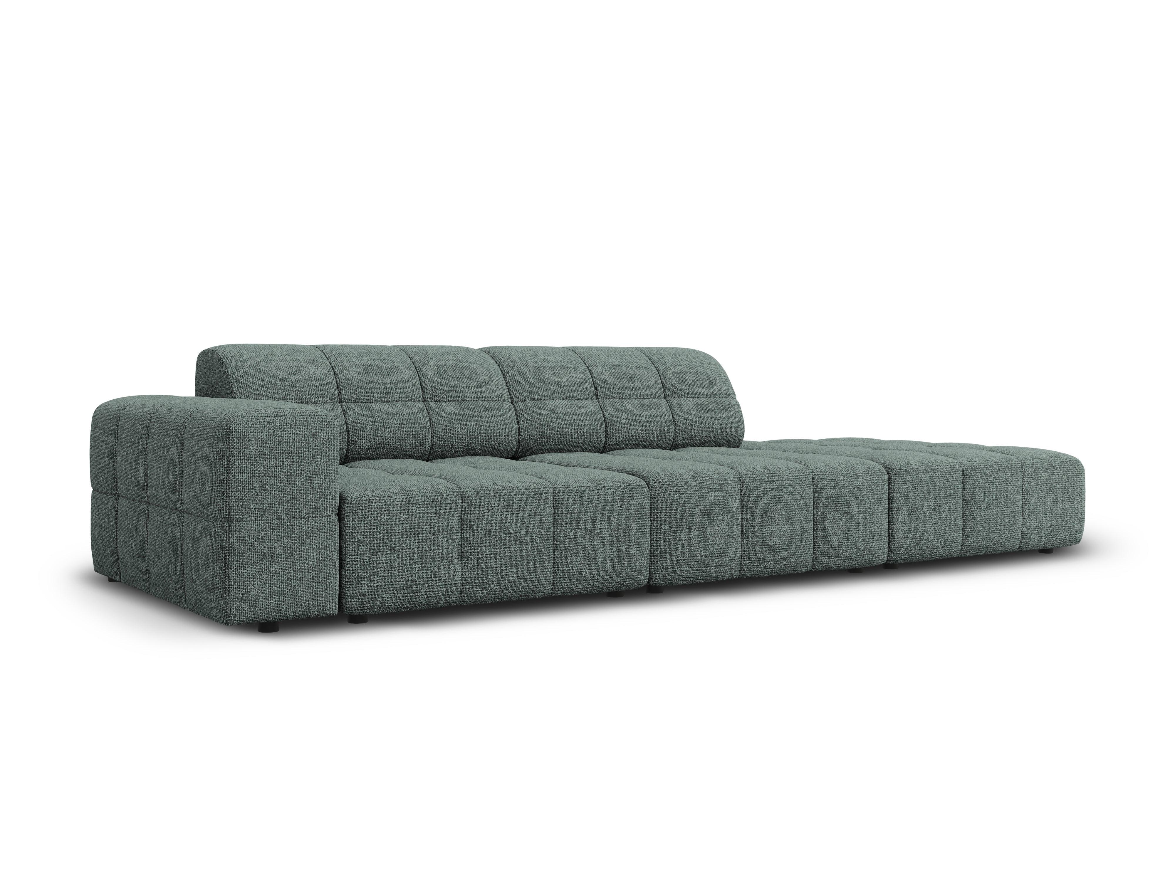 Sofa right 3 seater CHICAGO petrol chenille Cosmopolitan Design Eye on Design