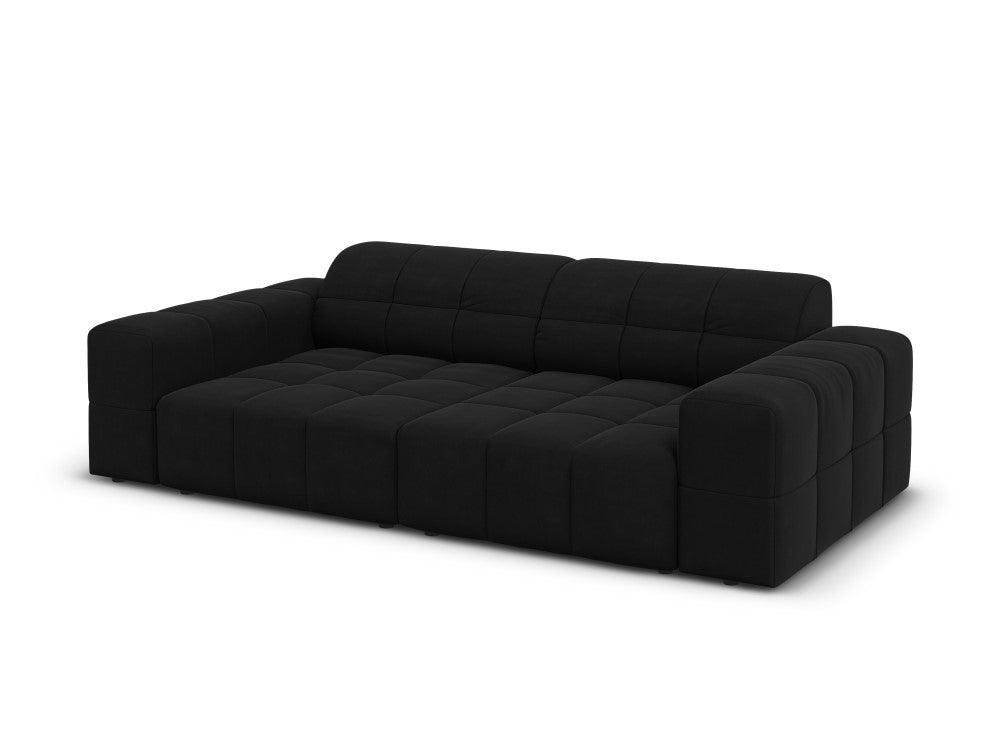 Velvet 3 seater sofa CHICAGO black Cosmopolitan Design Eye on Design