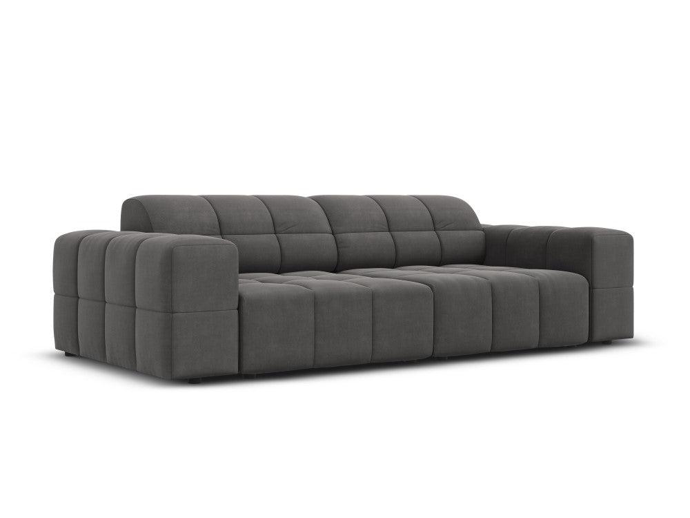 Velvet 3 seater sofa CHICAGO dark grey Cosmopolitan Design Eye on Design