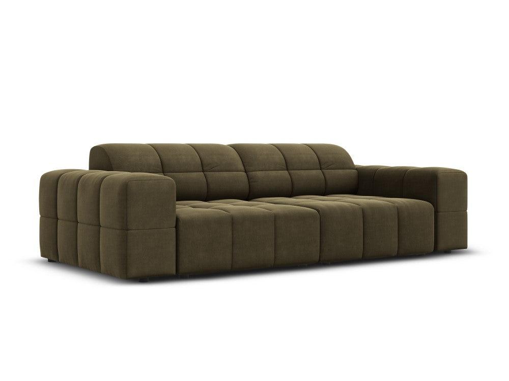 Velvet 3-seater sofa CHICAGO olive green Cosmopolitan Design Eye on Design