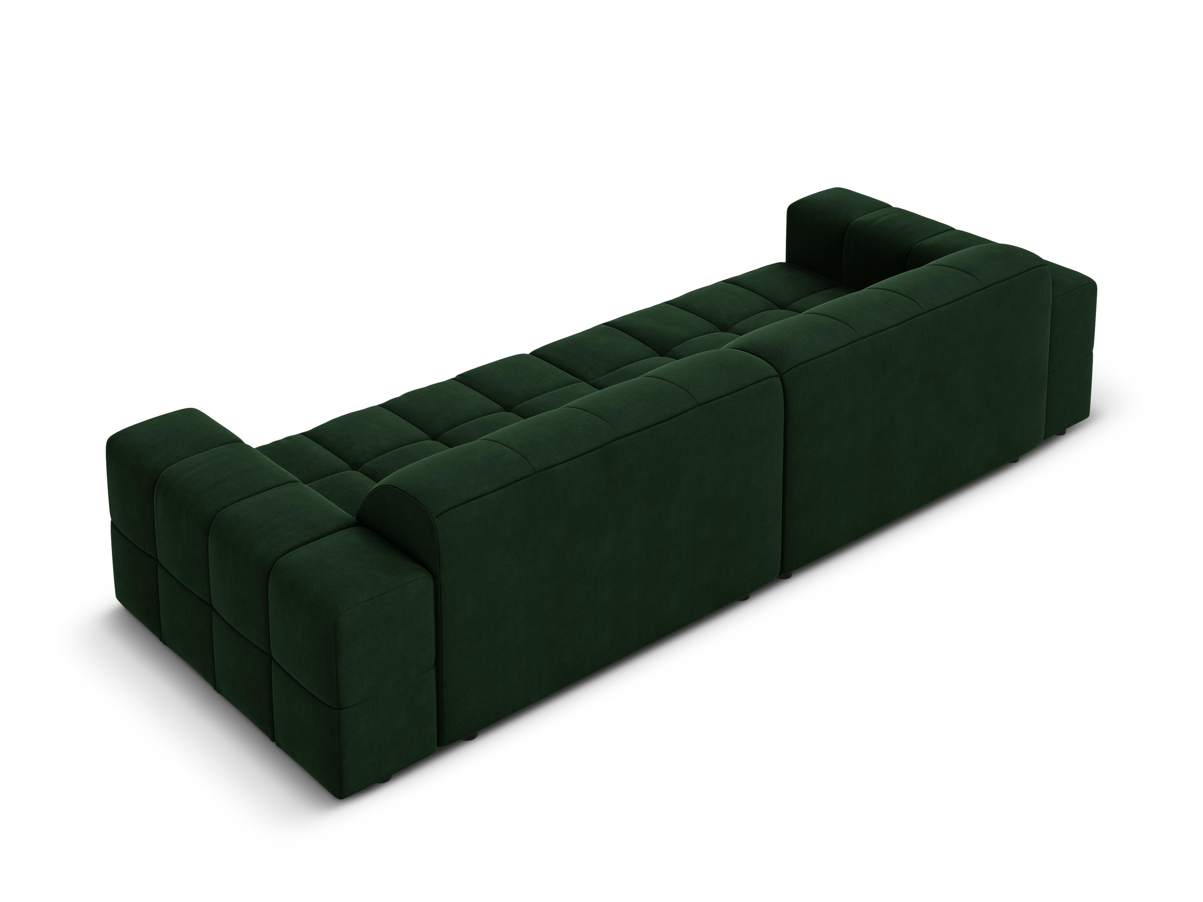 Velvet 4-seater sofa CHICAGO bottled green Cosmopolitan Design Eye on Design