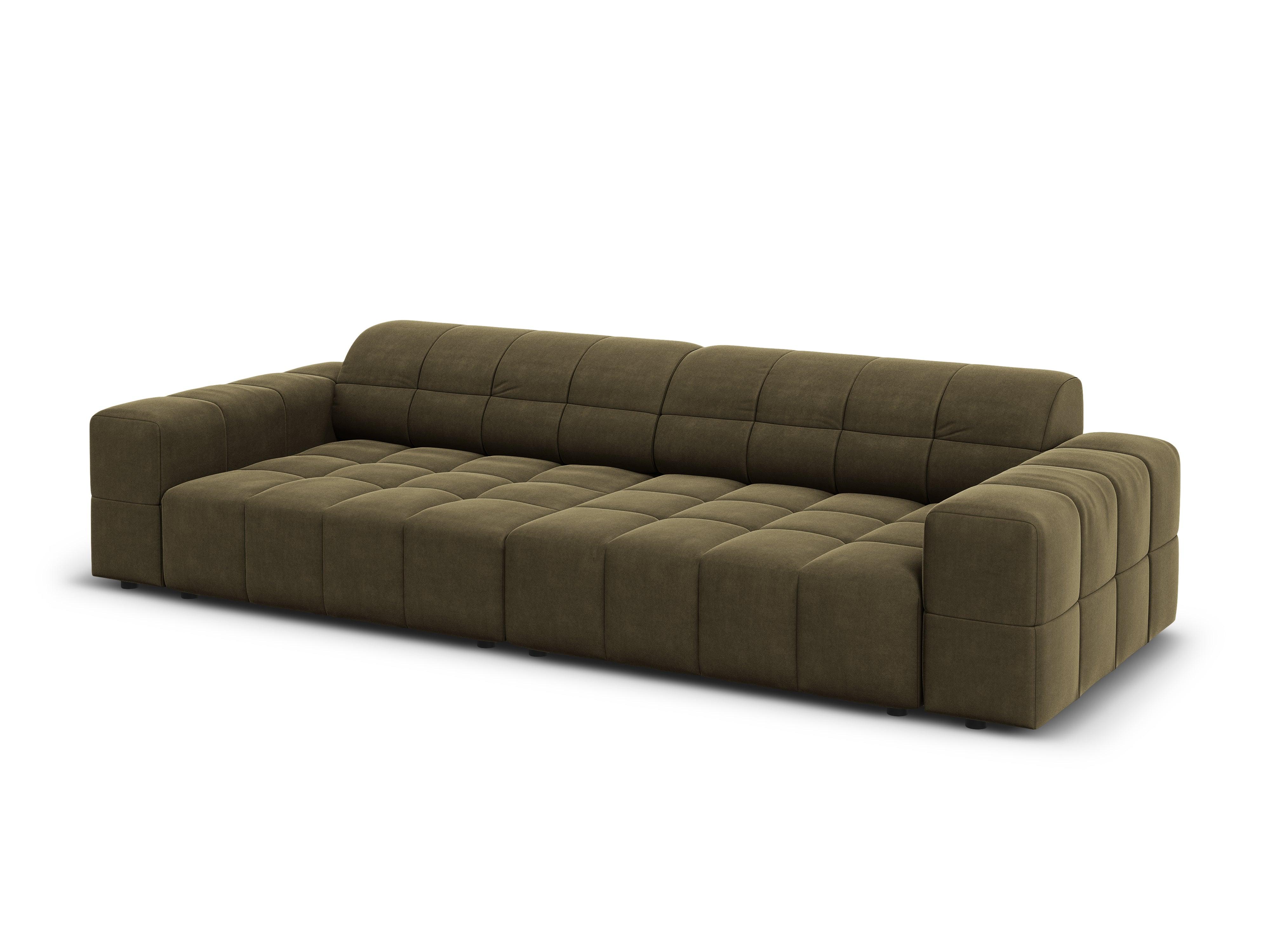 Velvet 4 seater sofa CHICAGO olive Cosmopolitan Design Eye on Design