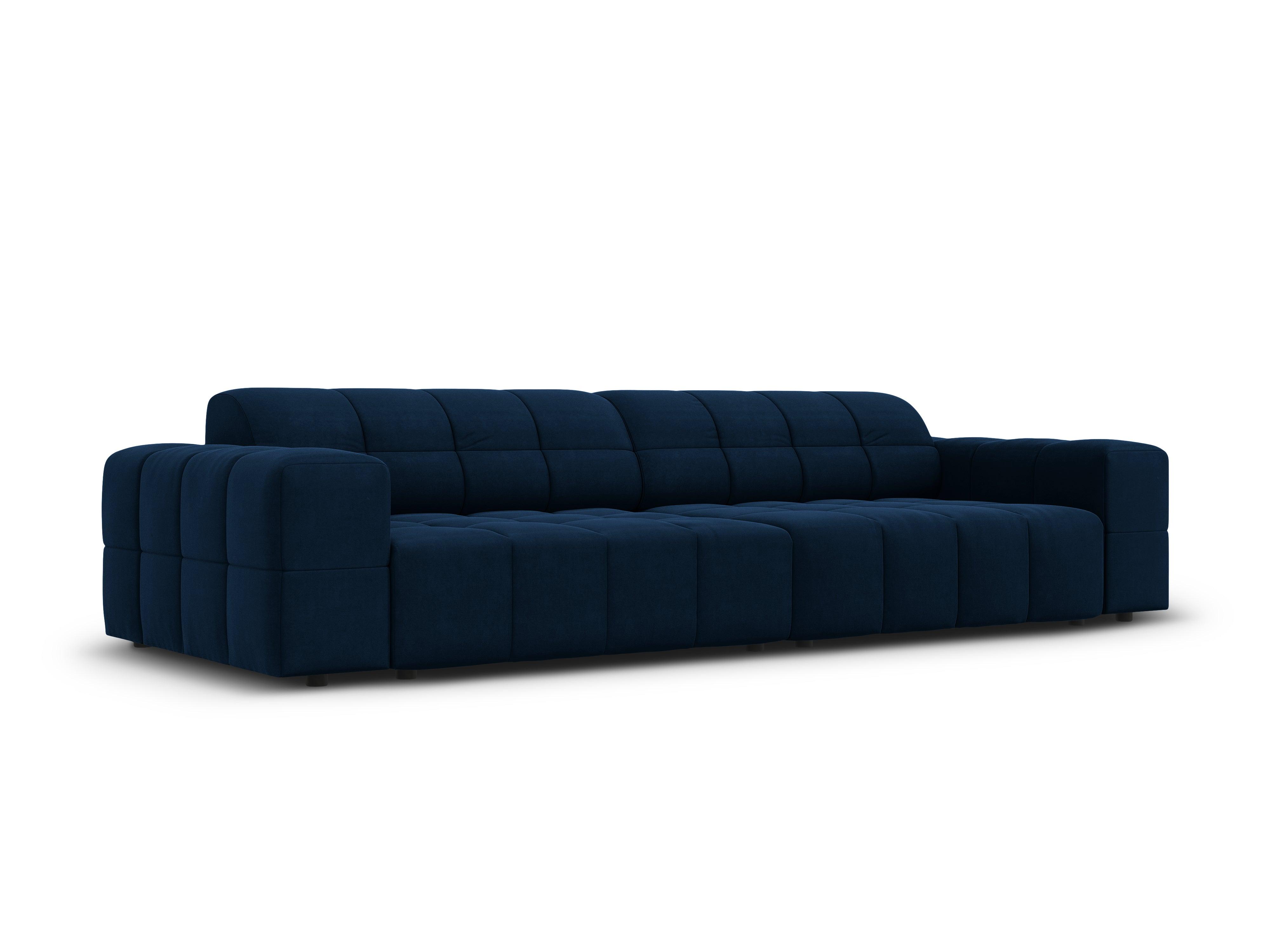 Velvet 4-seater sofa CHICAGO royal blue Cosmopolitan Design Eye on Design