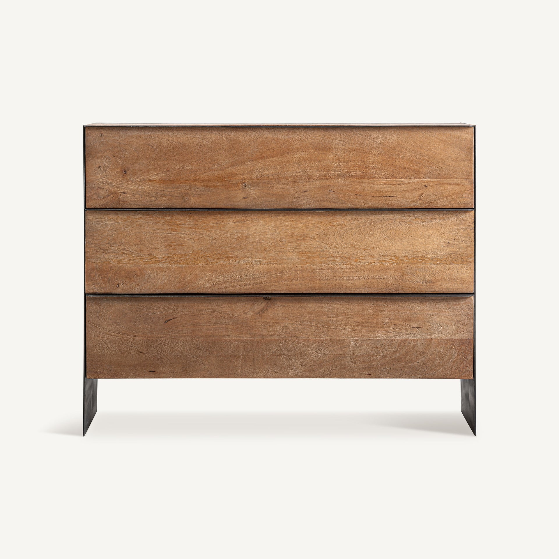 KILLEANY Chest of Drawers in Mango Wood with Metal Finish