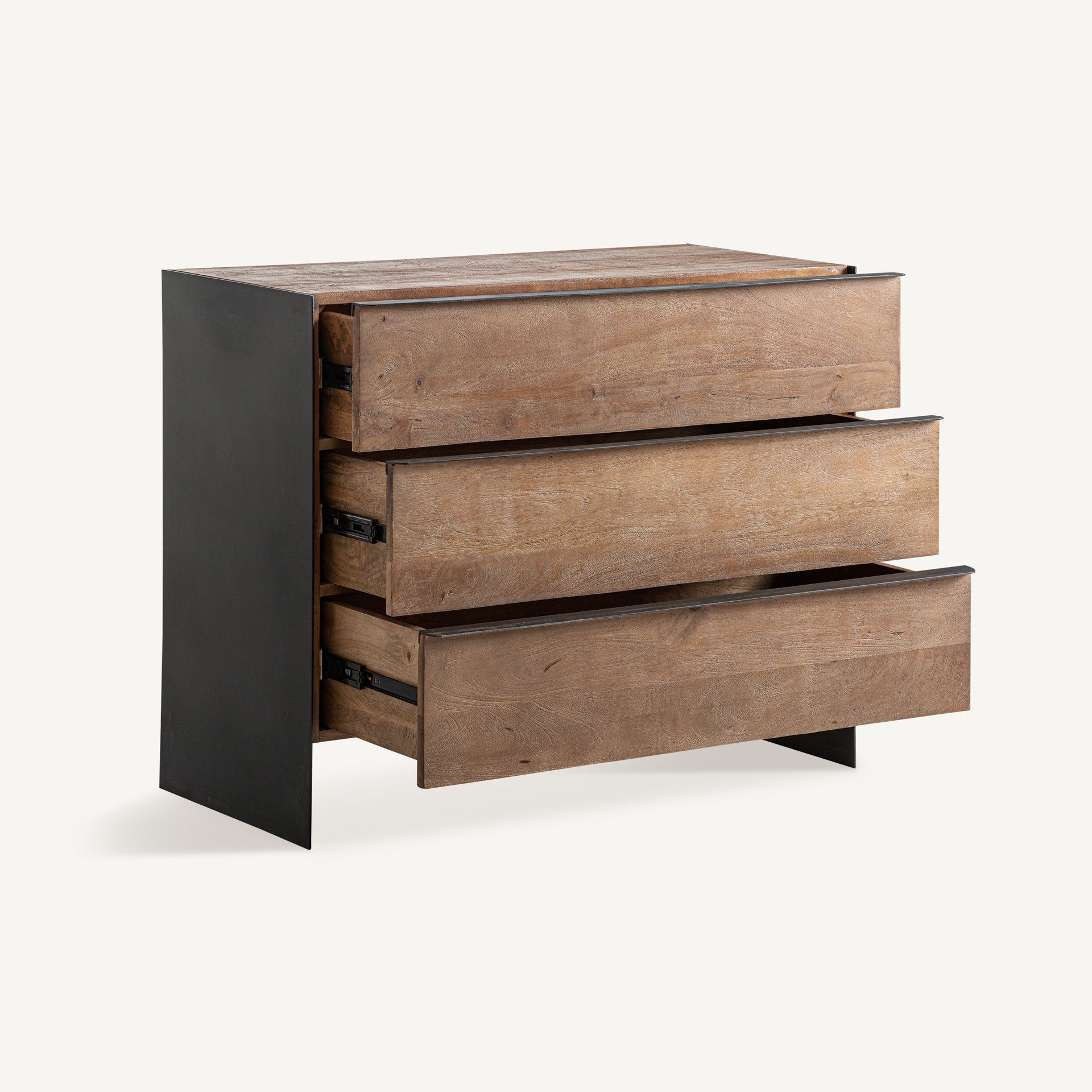 KILLEANY Chest of Drawers in Mango Wood with Metal Finish
