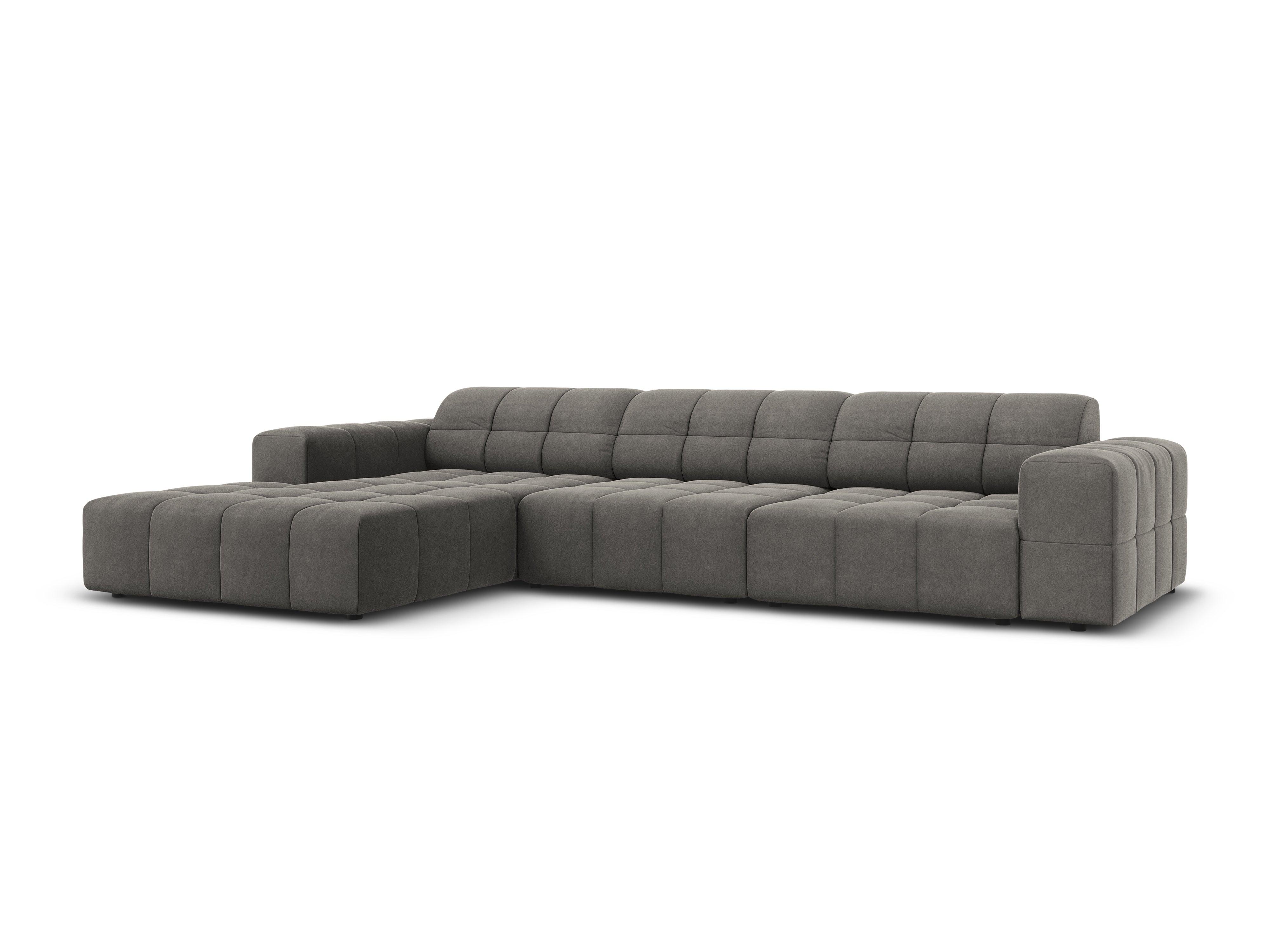 Left corner velvet 4-seater CHICAGO grey Cosmopolitan Design Eye on Design