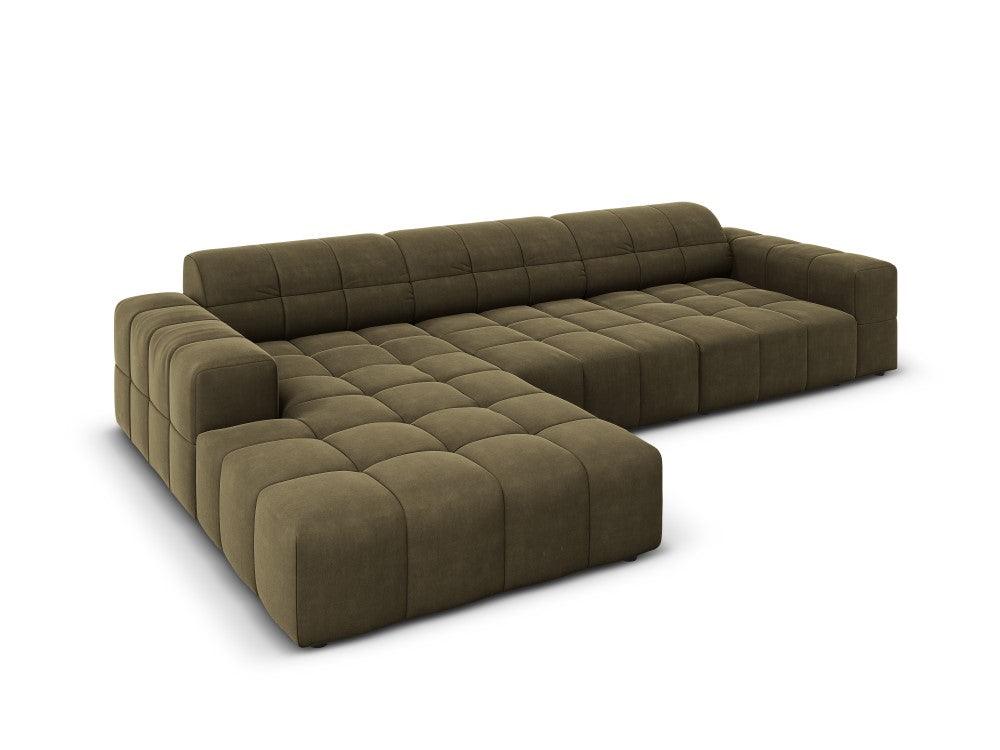 Left corner velvet 4-seater CHICAGO olive Cosmopolitan Design Eye on Design