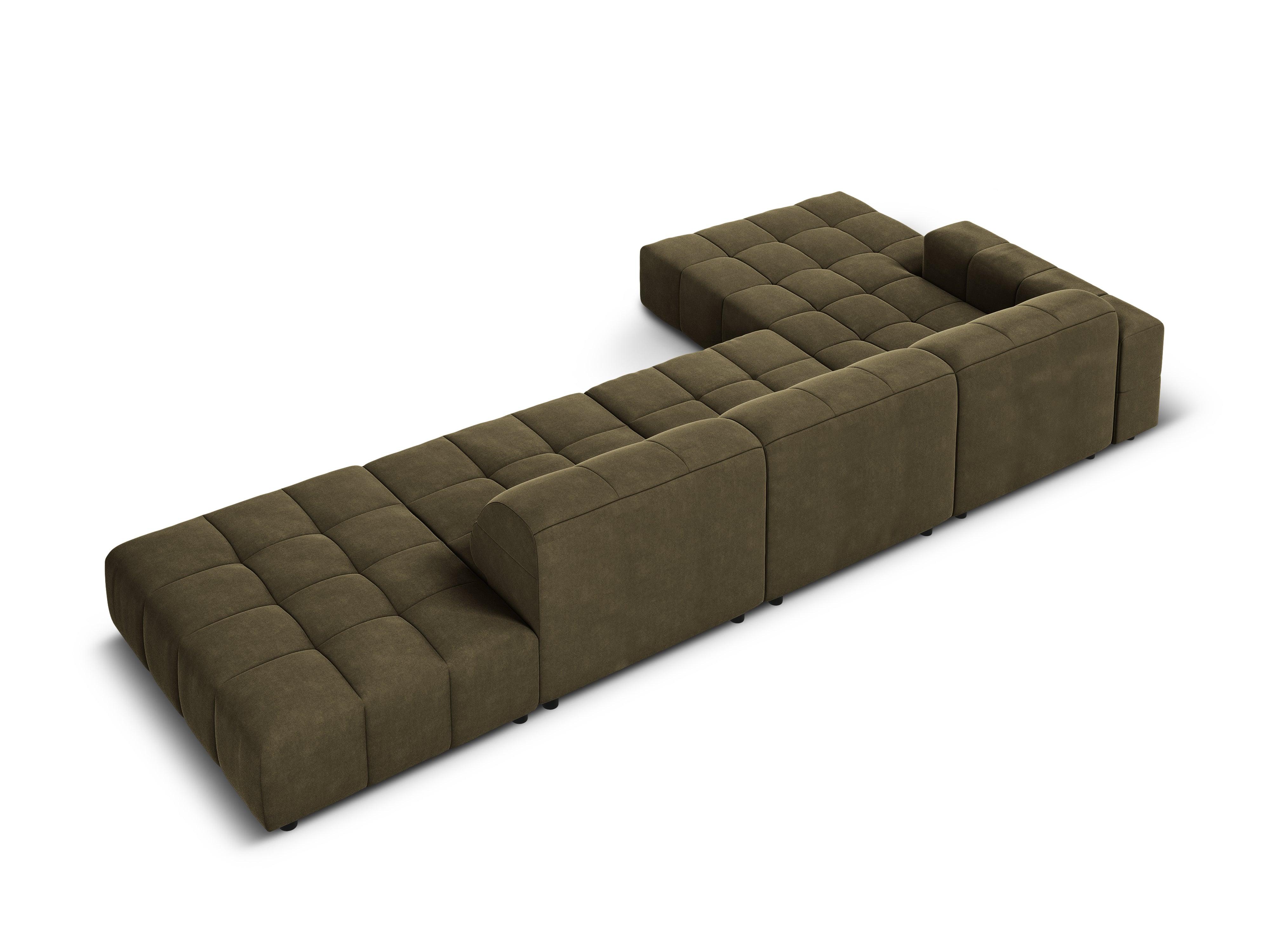 Left corner velvet 5 seater CHICAGO olive Cosmopolitan Design Eye on Design