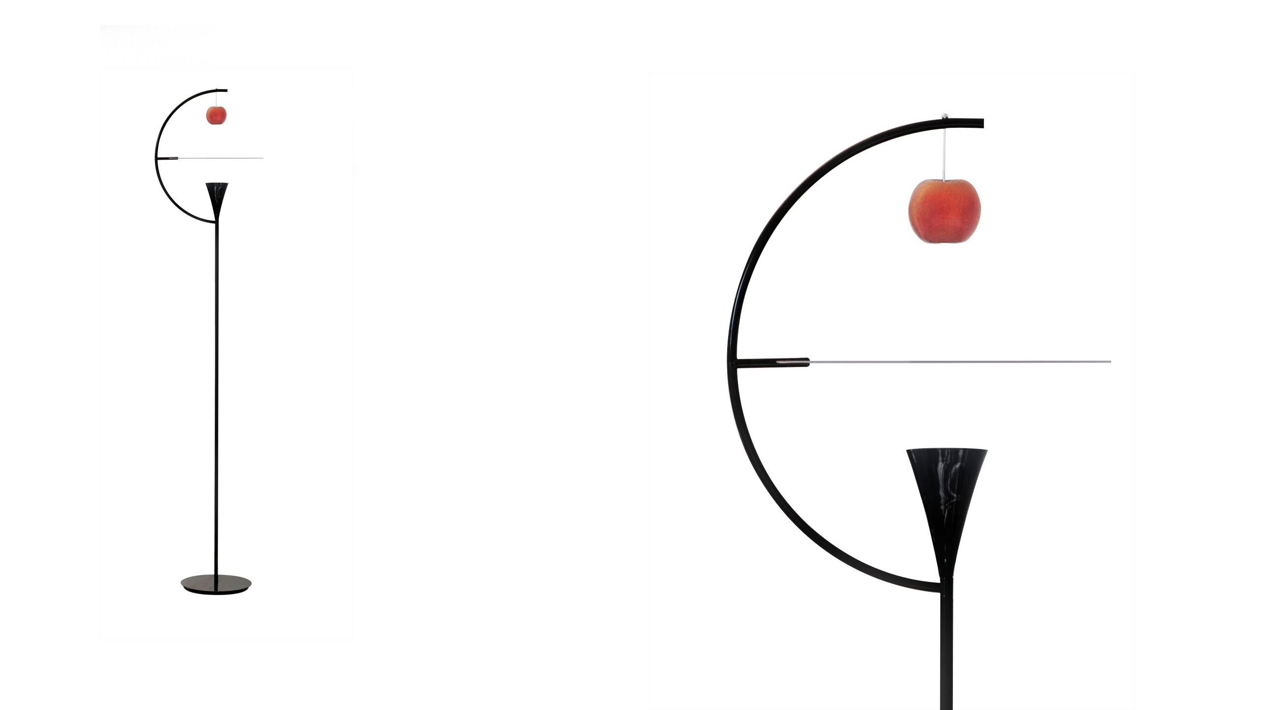 Stojaca lampa NEWTON čierna