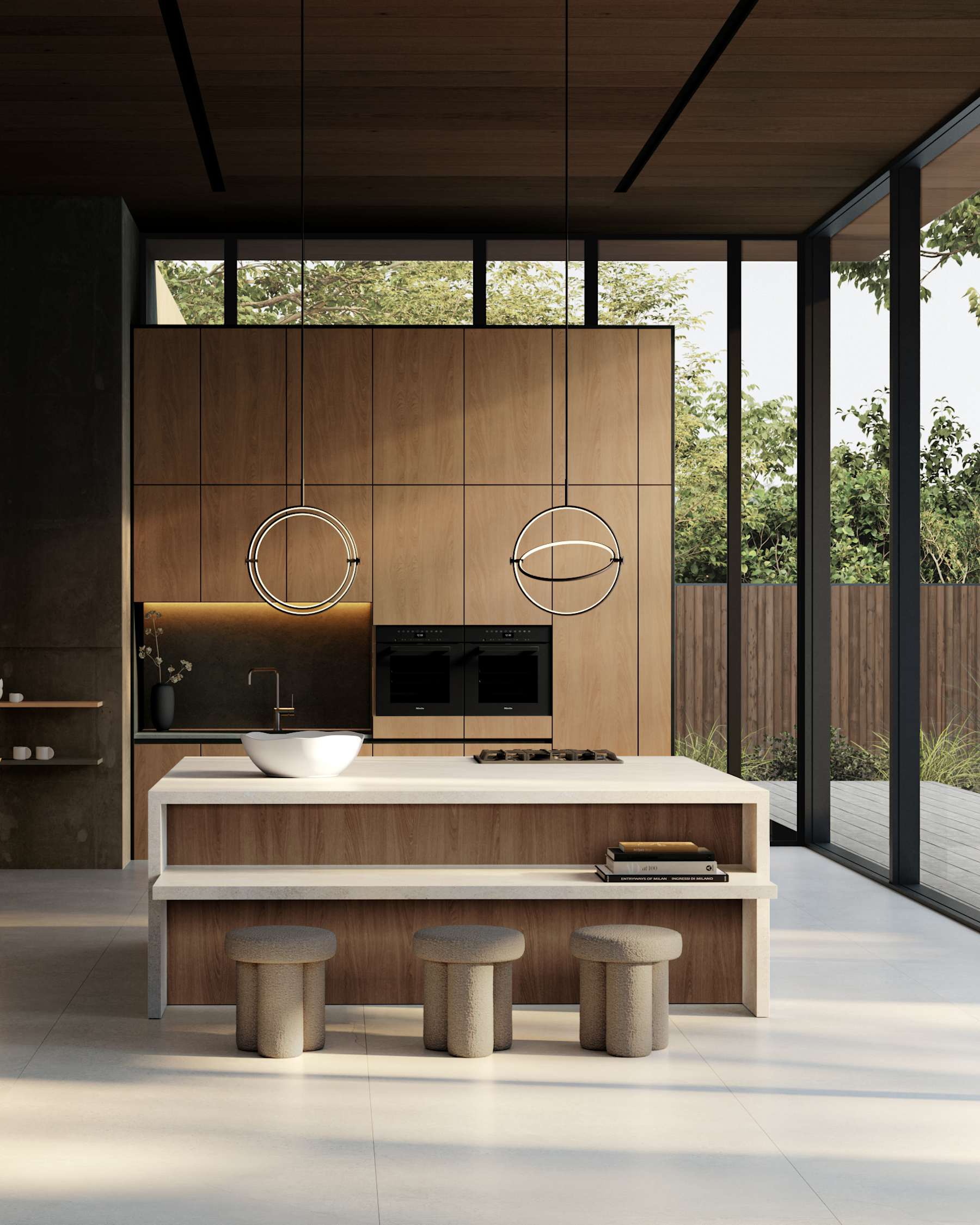 Závesná lampa MARU čierna