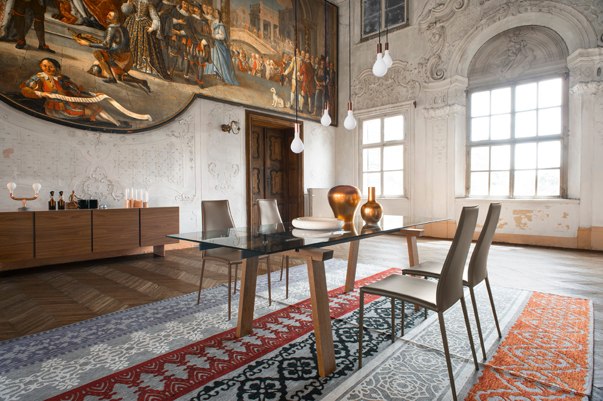 Stolička AIDA burgundská prírodná koža