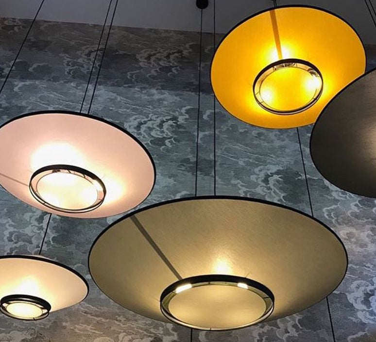 Závesná lampa CYMBAL hnedá