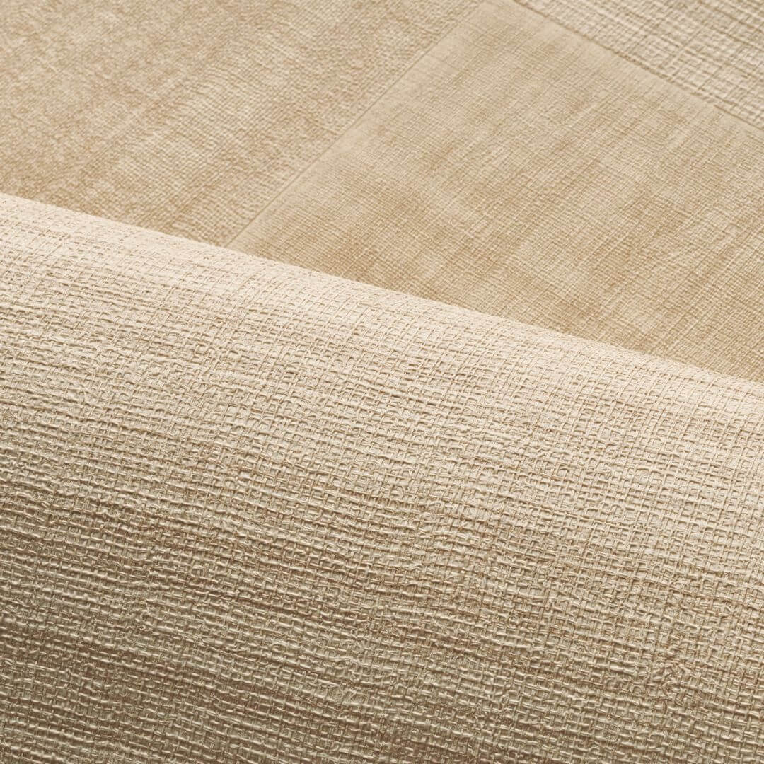 Tapeta štrukturálna geometrická patchwork napodobňujúca tkaninu MESTIZO - TRAVERTÍN béžový