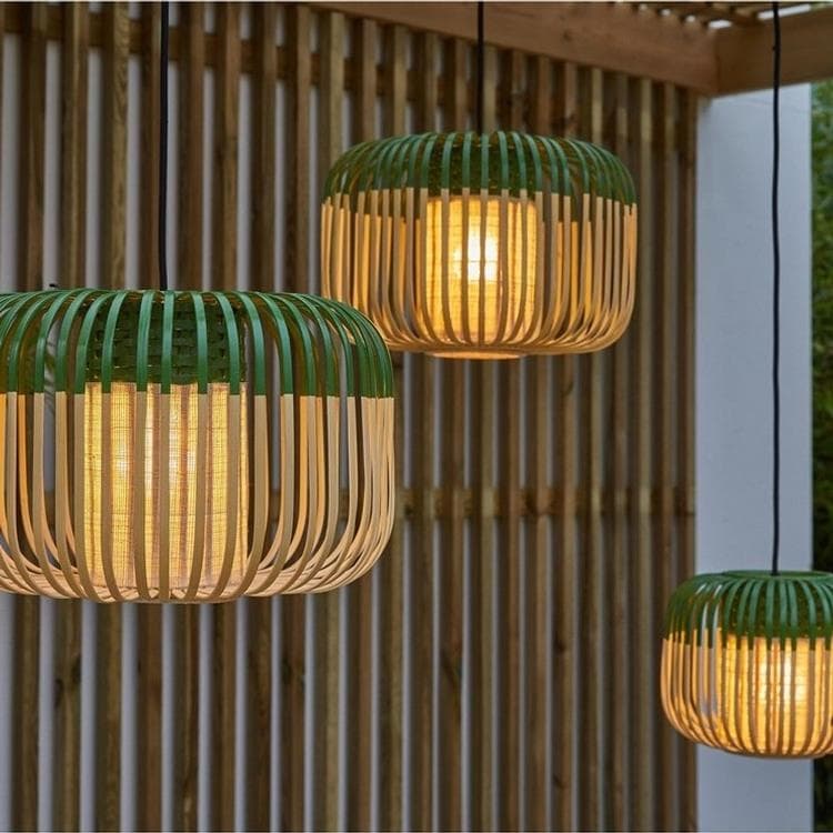 Bamboo Green hanging lamp