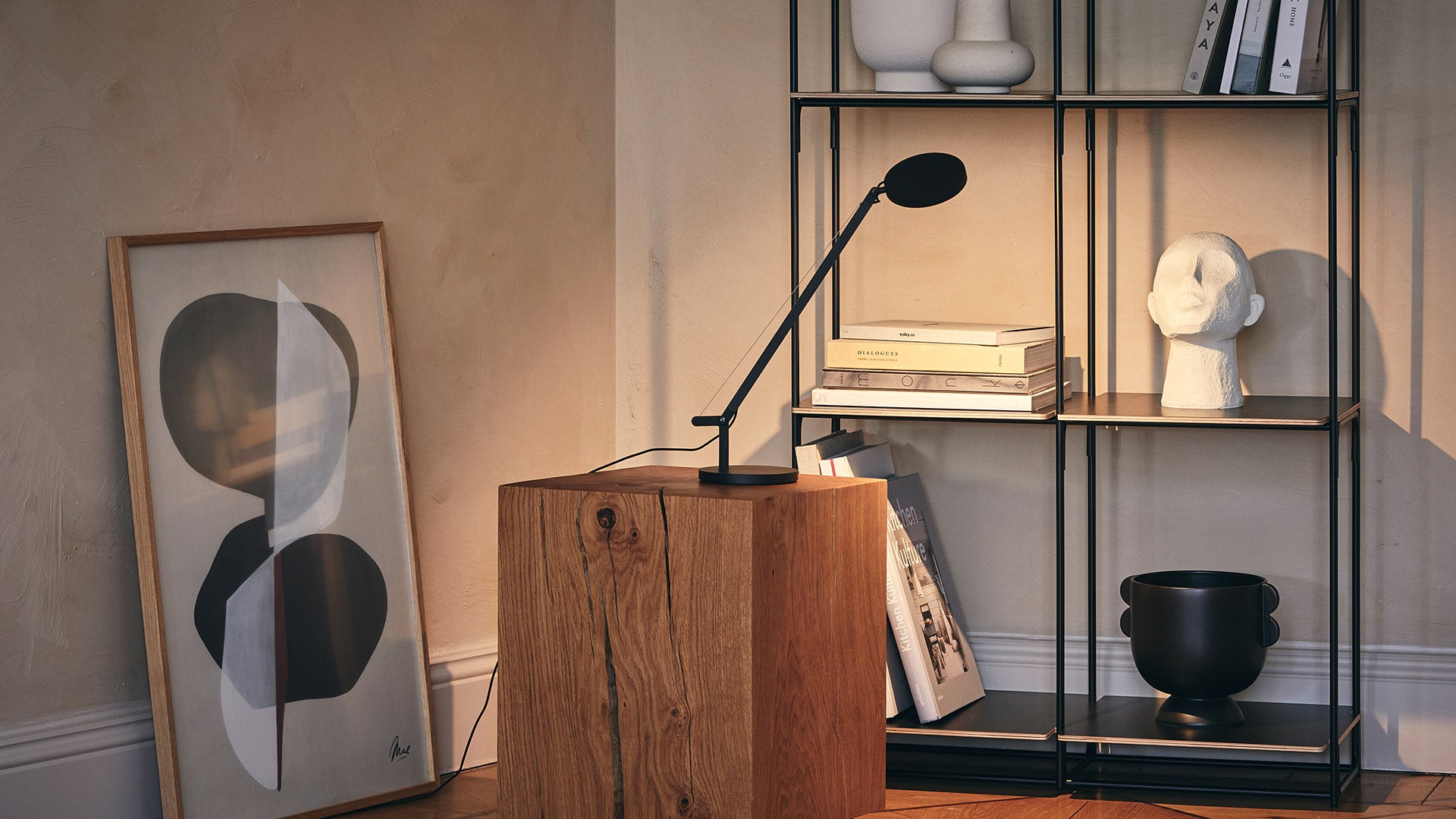 Adjustable Desk Lamp DEMETRA MICRO Glossy Black