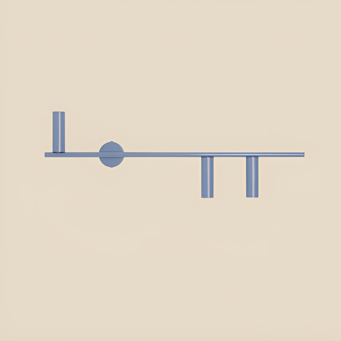 Pravostranný nástenný svietidlo TREVO TRIO modré