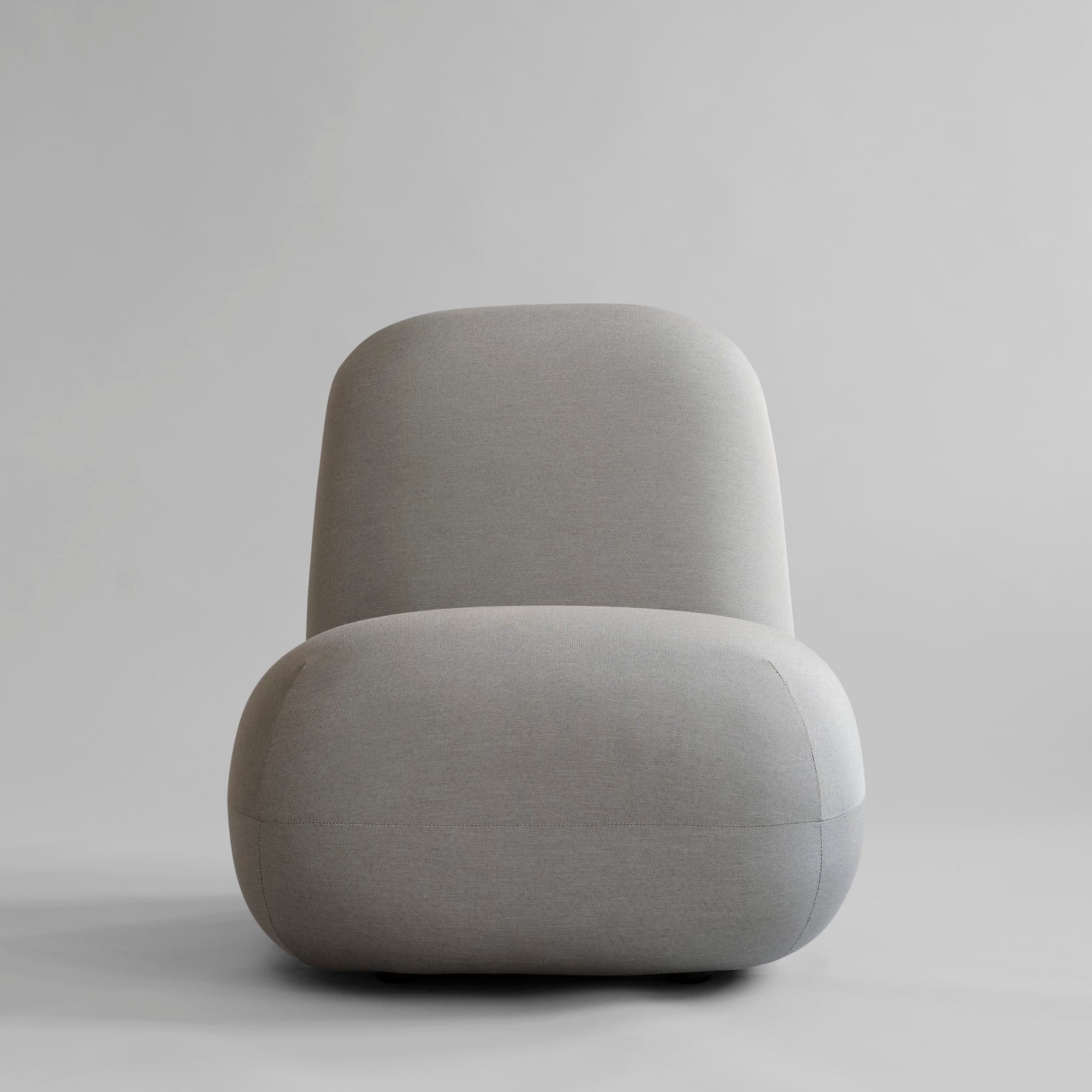 TOE FLAT armless chair gray