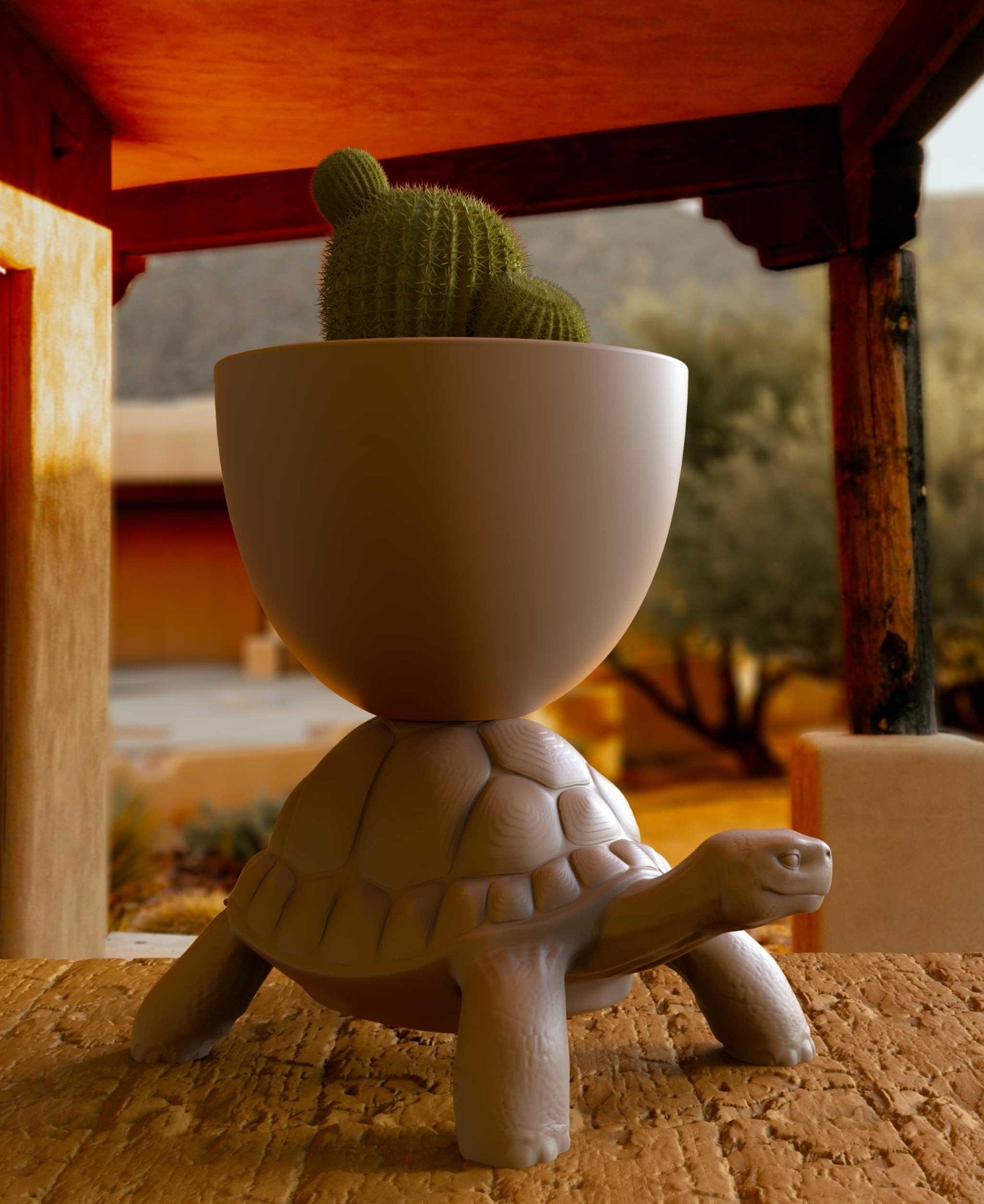 Doniczka TURTLE CARRY szary Qeeboo    Eye on Design