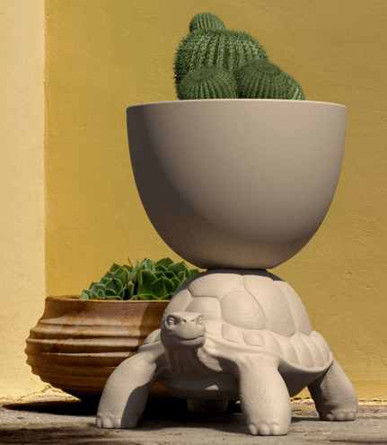 Doniczka TURTLE CARRY szary Qeeboo    Eye on Design