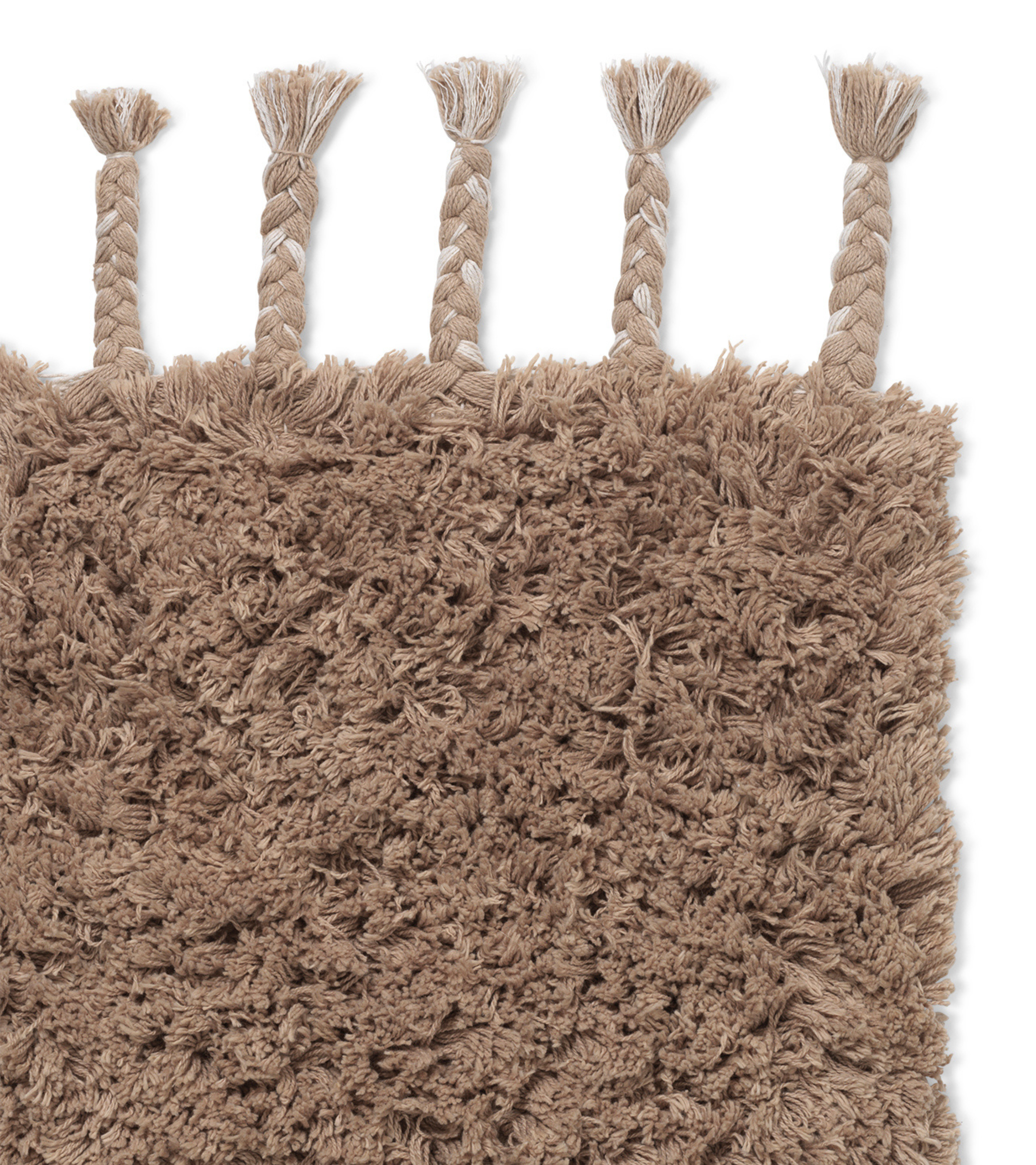 AMASS WHITE PEPPER carpet in sandy color with long pile