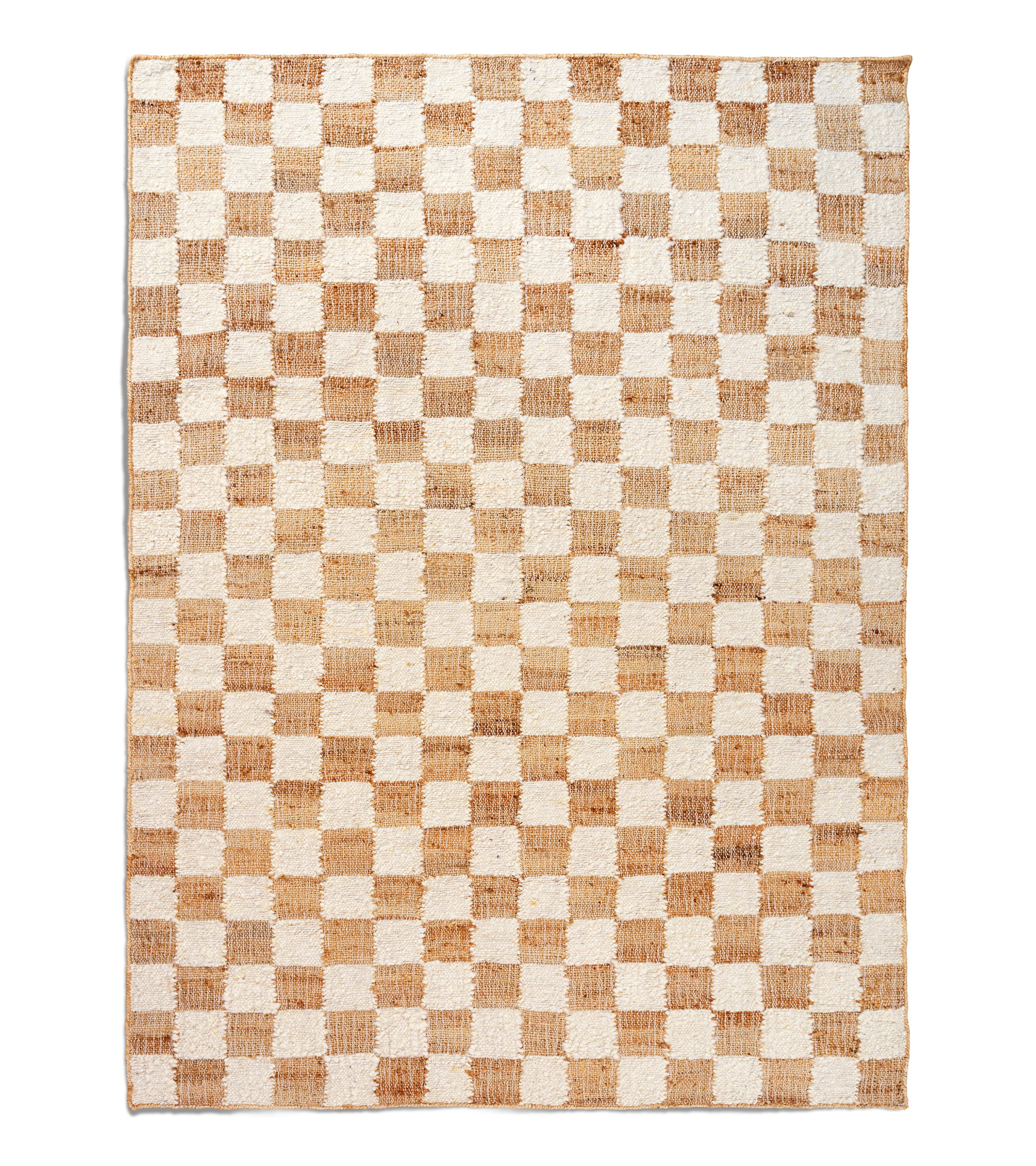 Koberec z vlny a juty CHECK béžový