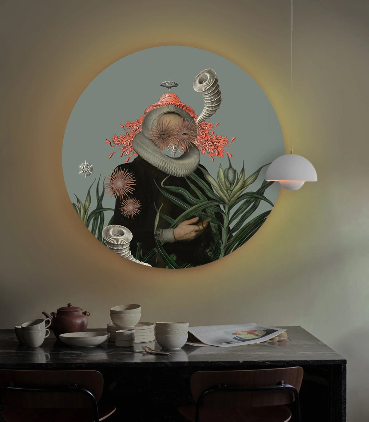 Lampa ścienna DOTS LIGHTING - LADY MEDUSA niebieski