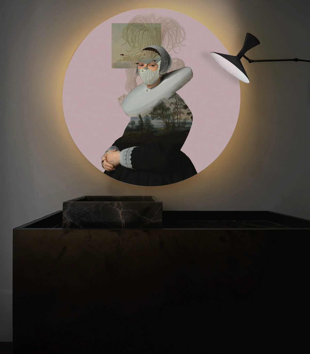 Lampa ścienna DOTS LIGHTING - LANDSCAPE MUSE różowy