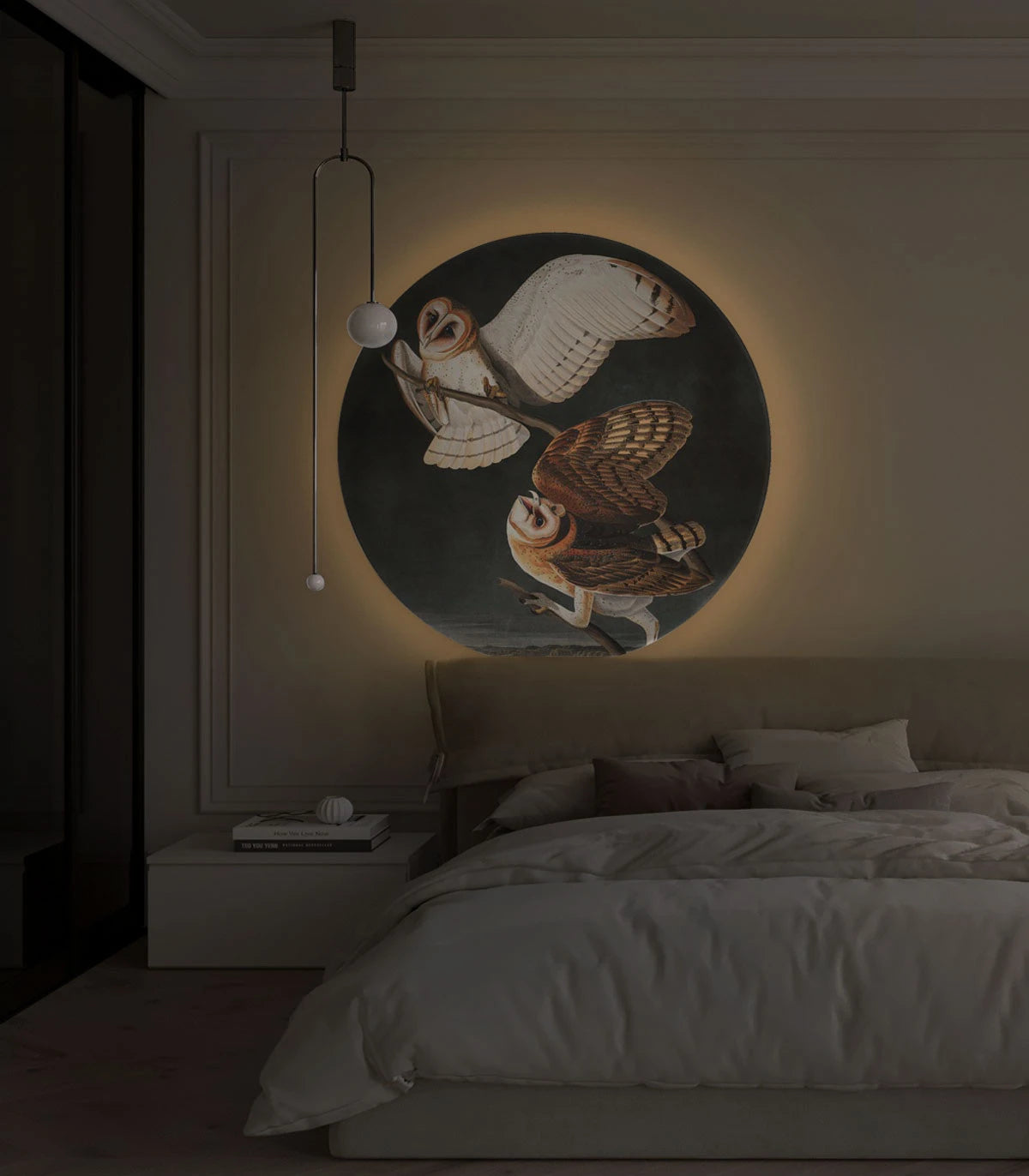 Lampa ścienna DOTS LIGHTING - OWLS ciemnoszary