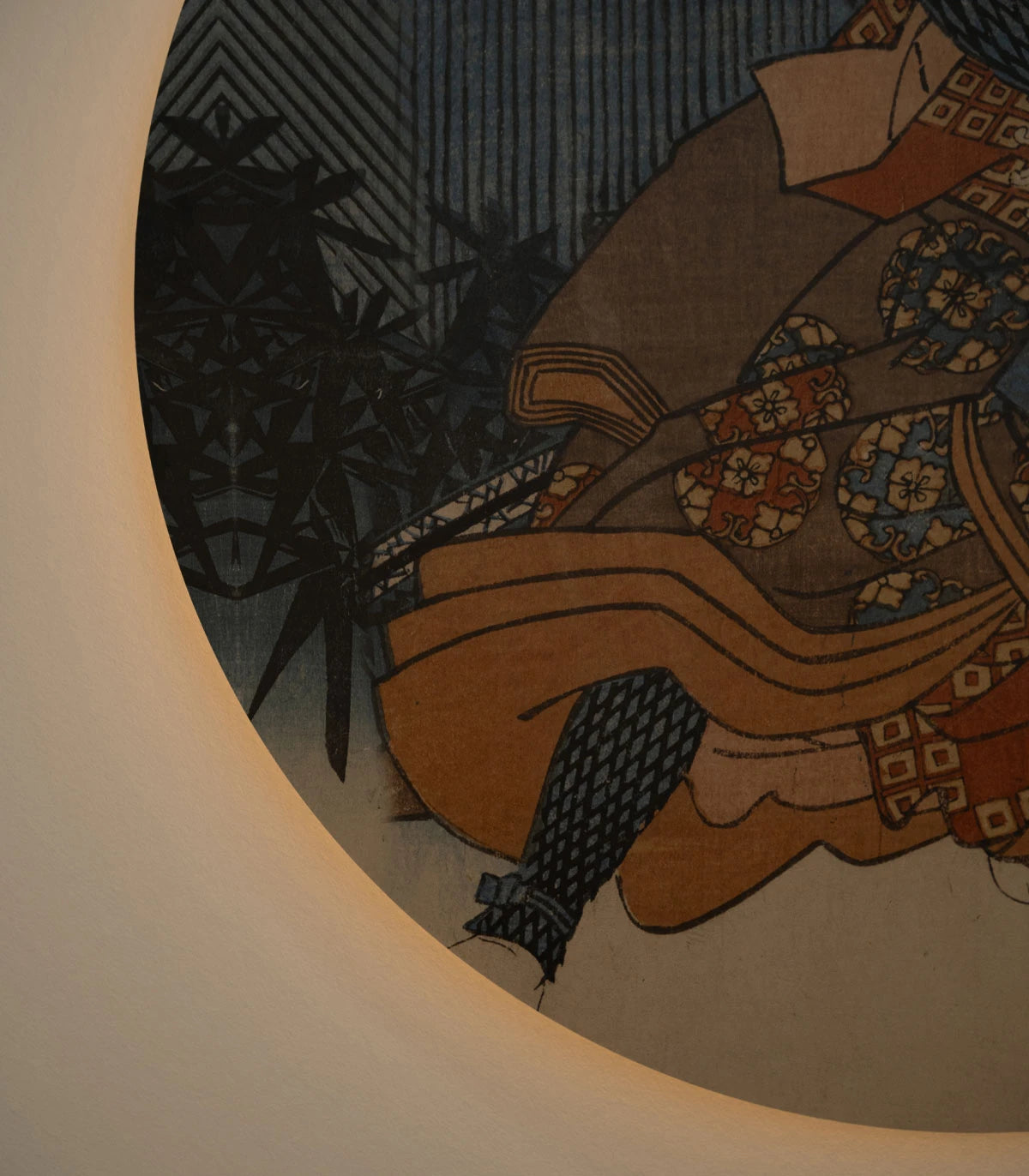 Lampa ścienna DOTS LIGHTING - WARRIOR ETHOS beżowy z niebieskim