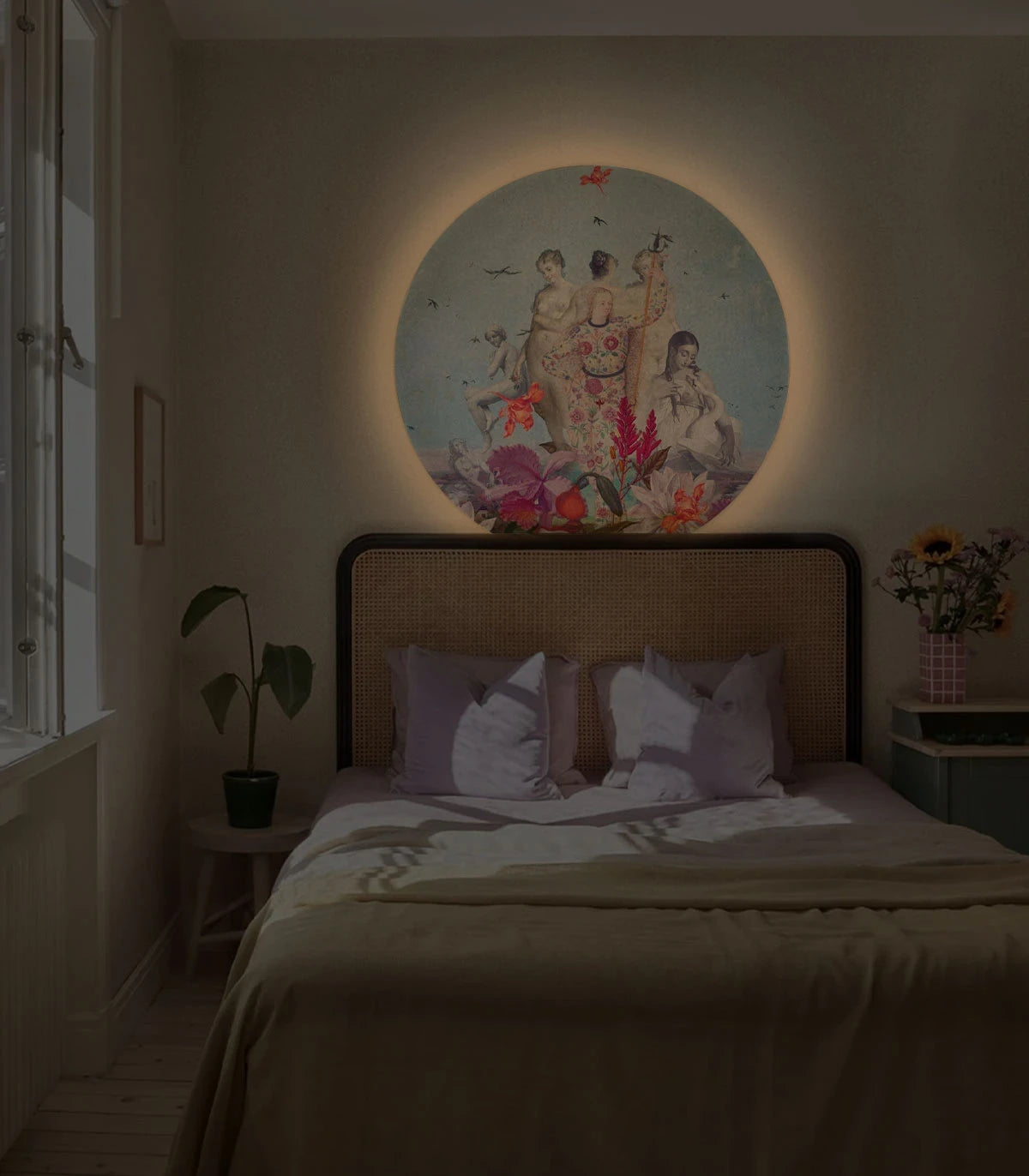 Lampa ścienna DOTS LIGHTING - WOMENS DAY niebieski