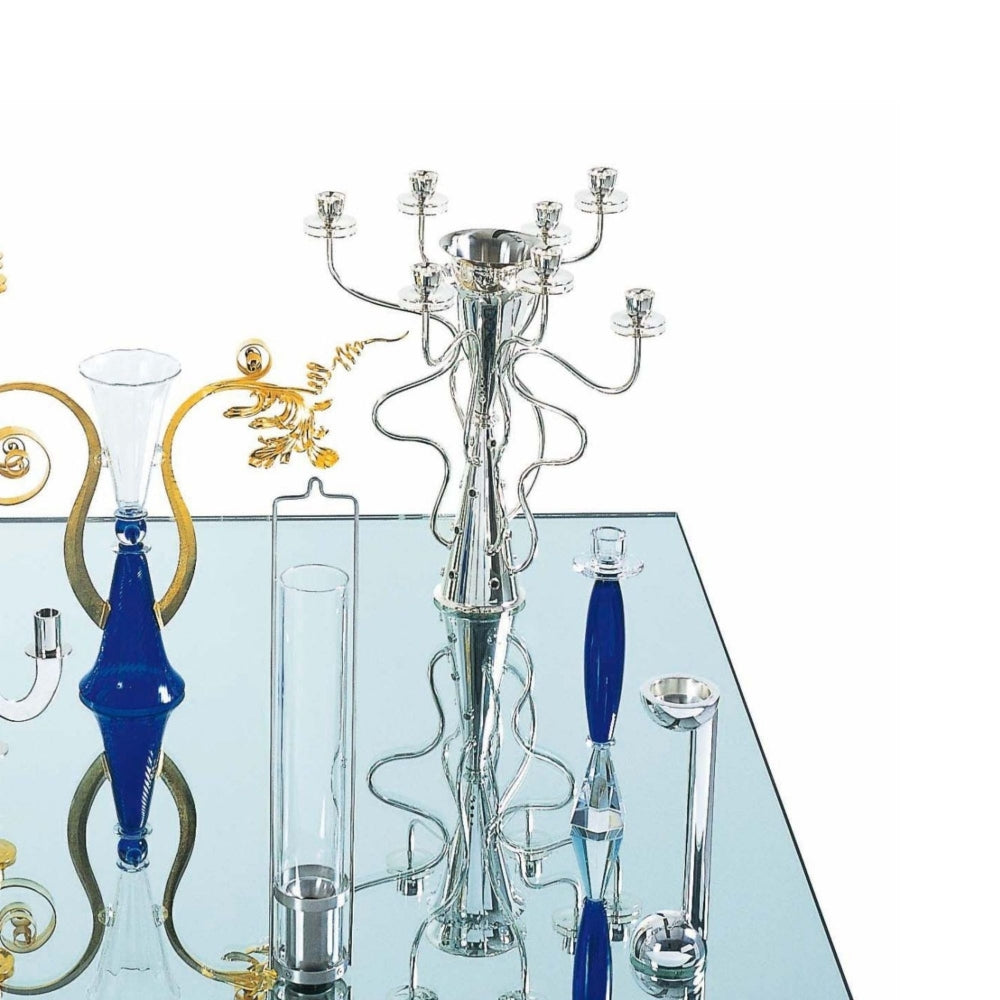 Sviečnik SIMON strieborný