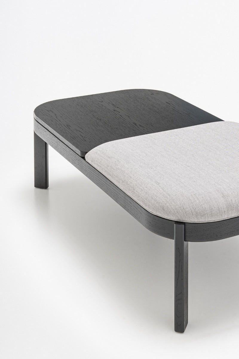 Upholstered ramp wooden base