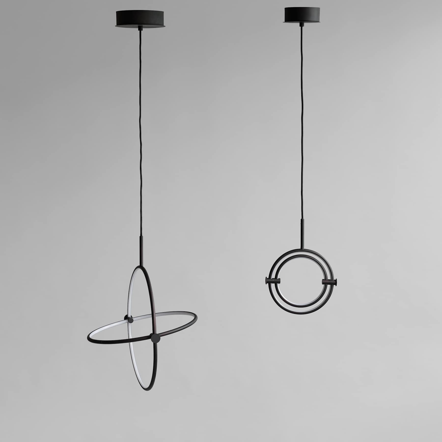 Závesná lampa MARU čierna