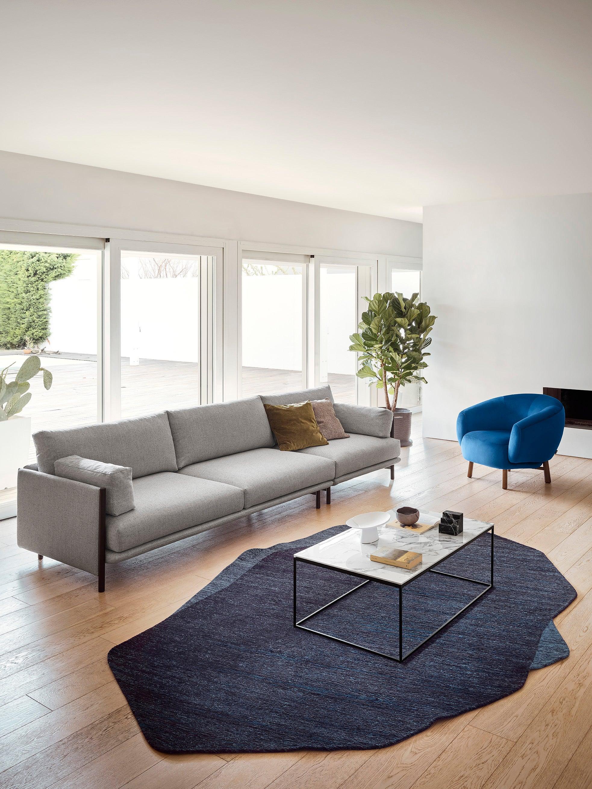 Dywan okrągły ROCHE niebieski Calligaris    Eye on Design