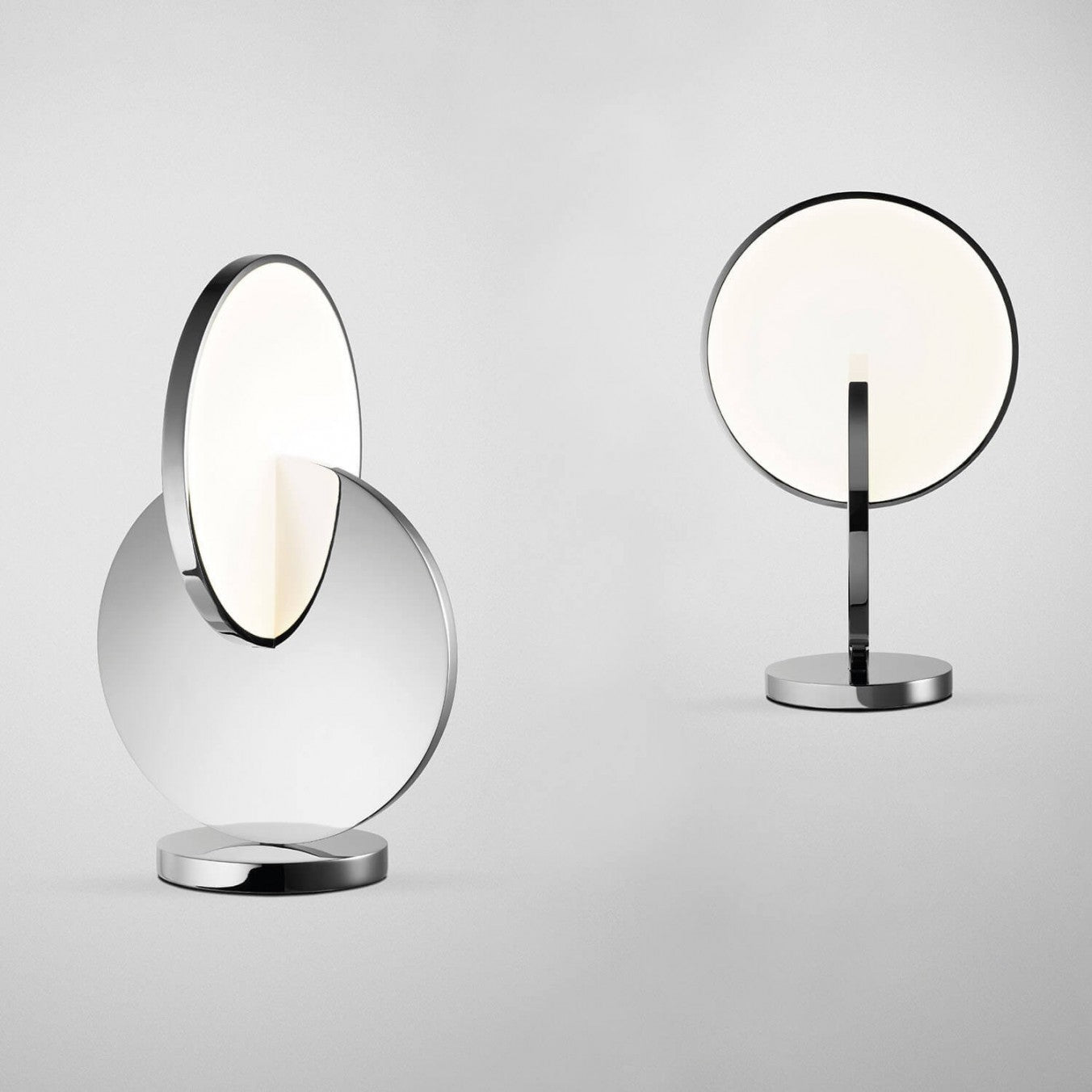 Chromovaná stolná lampa ECLIPSE
