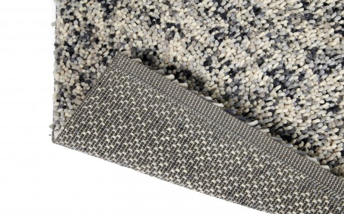 Dots Gray Carpet with Long Pile