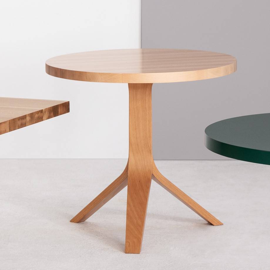 Stolik kawowy okrągły HEY STK-1713 drewniany