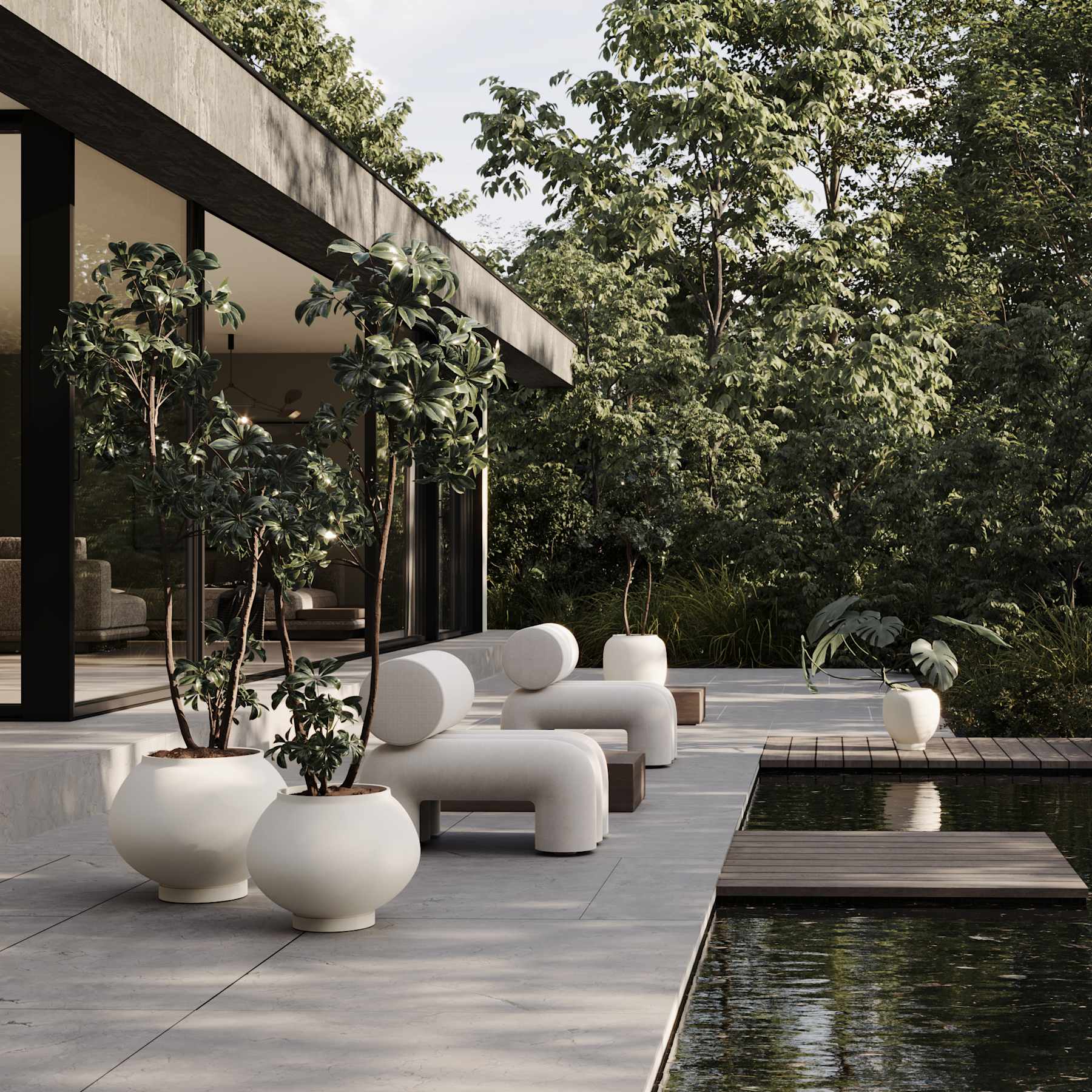 Fotel FOKU teplá šedá