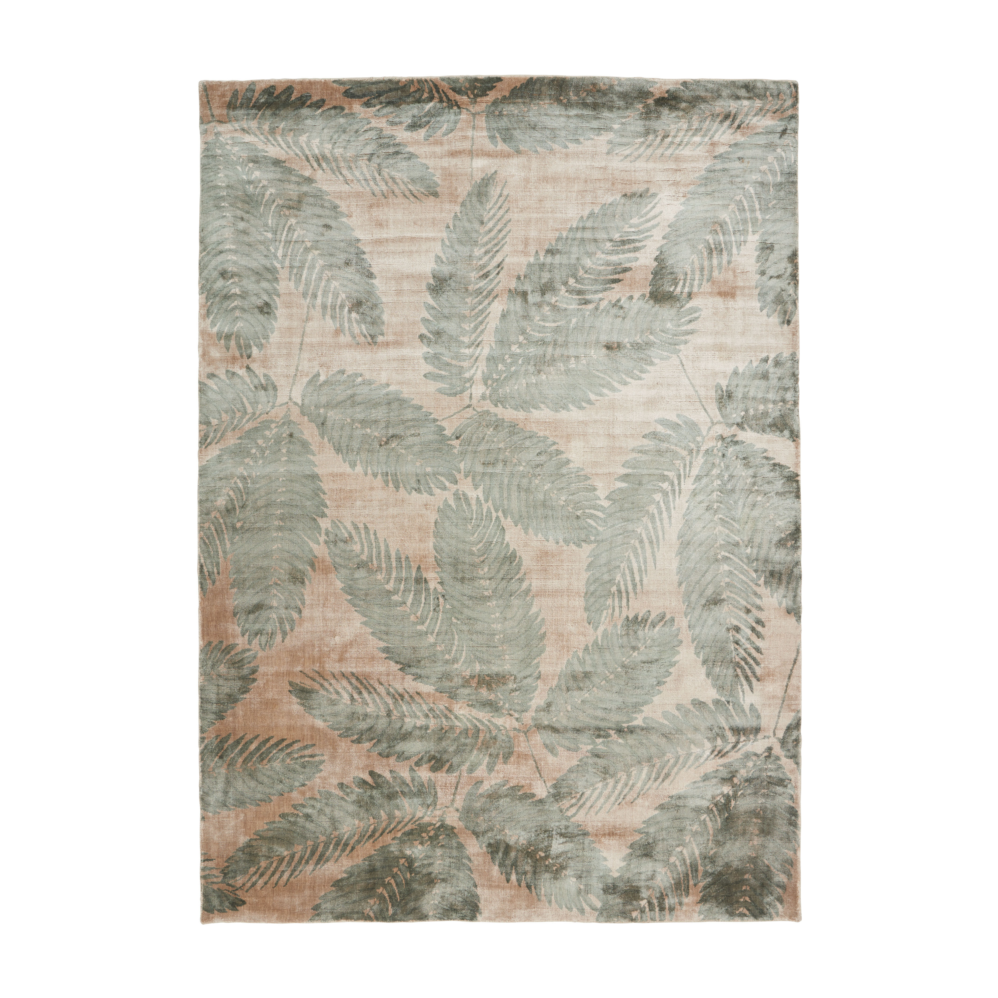 AMBROSIA beige rug with green