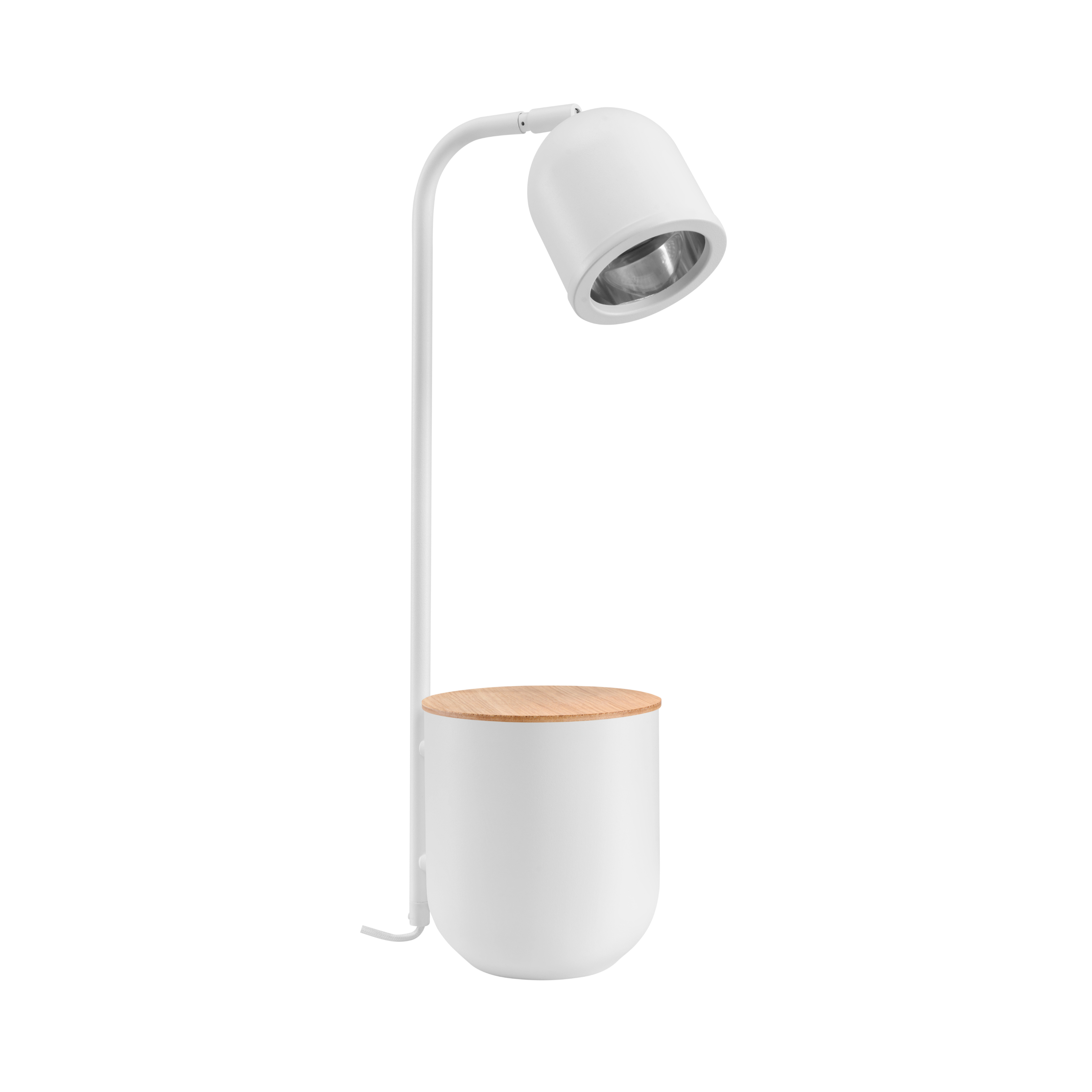 Stolná lampa BOTANICA WOOD biela