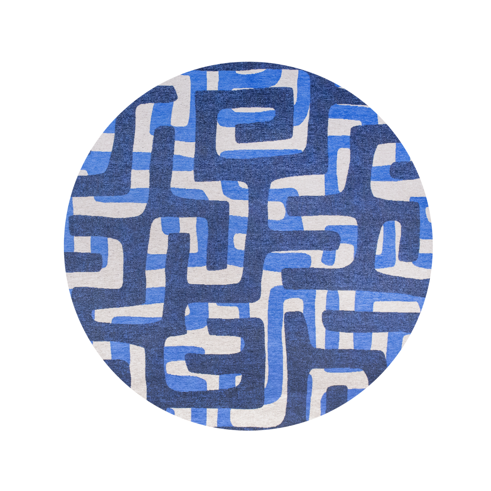 Kruhový koberec KUBA ULTRAMARÍN modrý