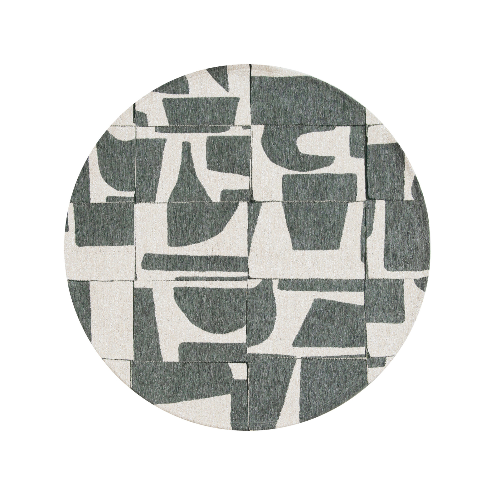 Kruhový koberec PAPERCUT SEA SPRAY zelený