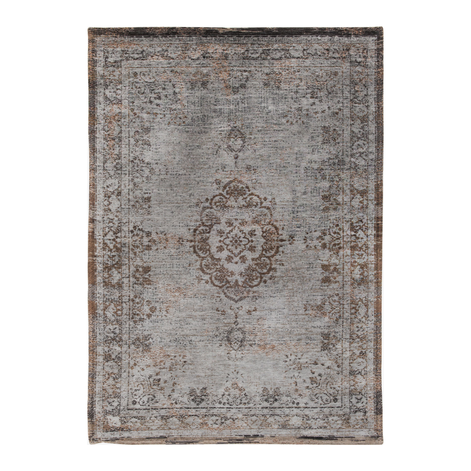 Medallon gray ebony brown-gray rug