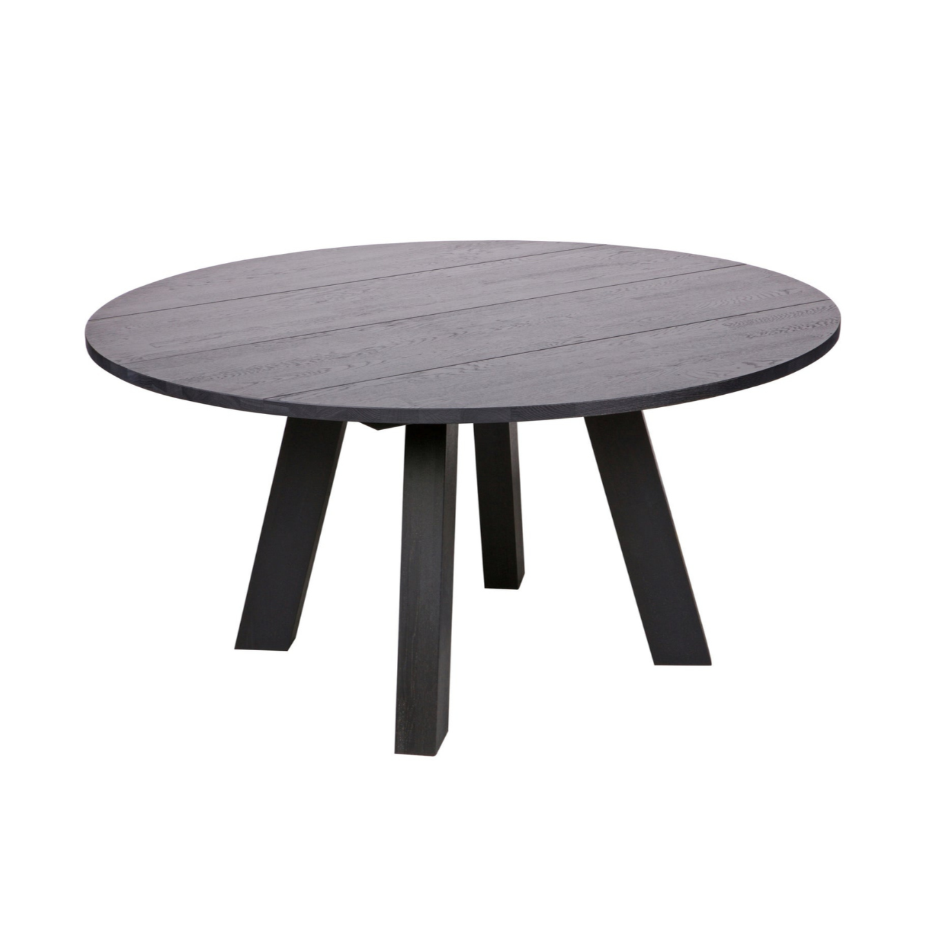 Rhonda round table black oak wood