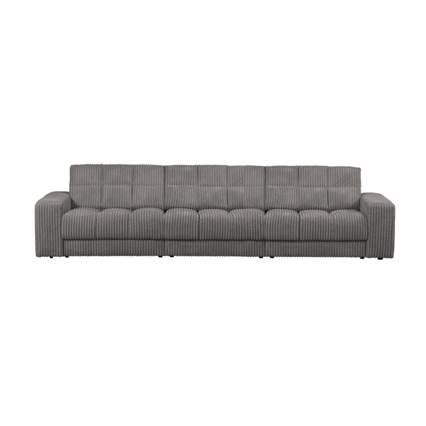 Second date 3-person sofa gray corduroy