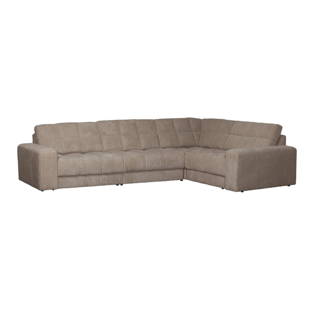 Right-facing corner sofa SECOND DATE brown corduroy